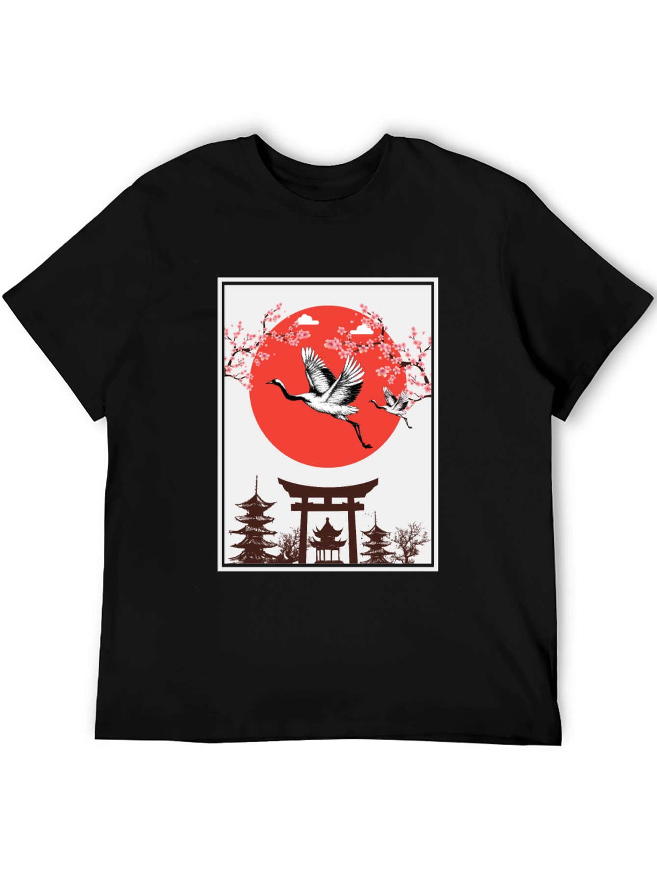 Crane Japanese Art T-Shirt