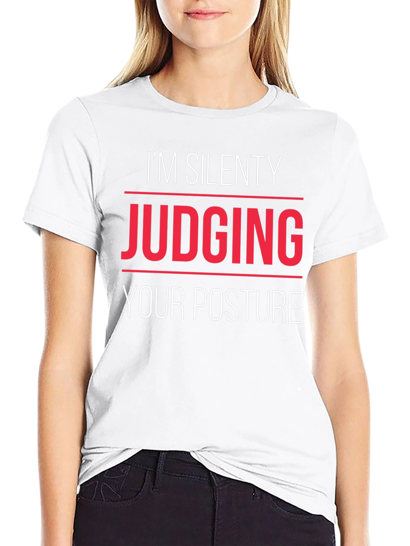 Silently Judging Posture T-Shirt Funny Sarcastic Tee