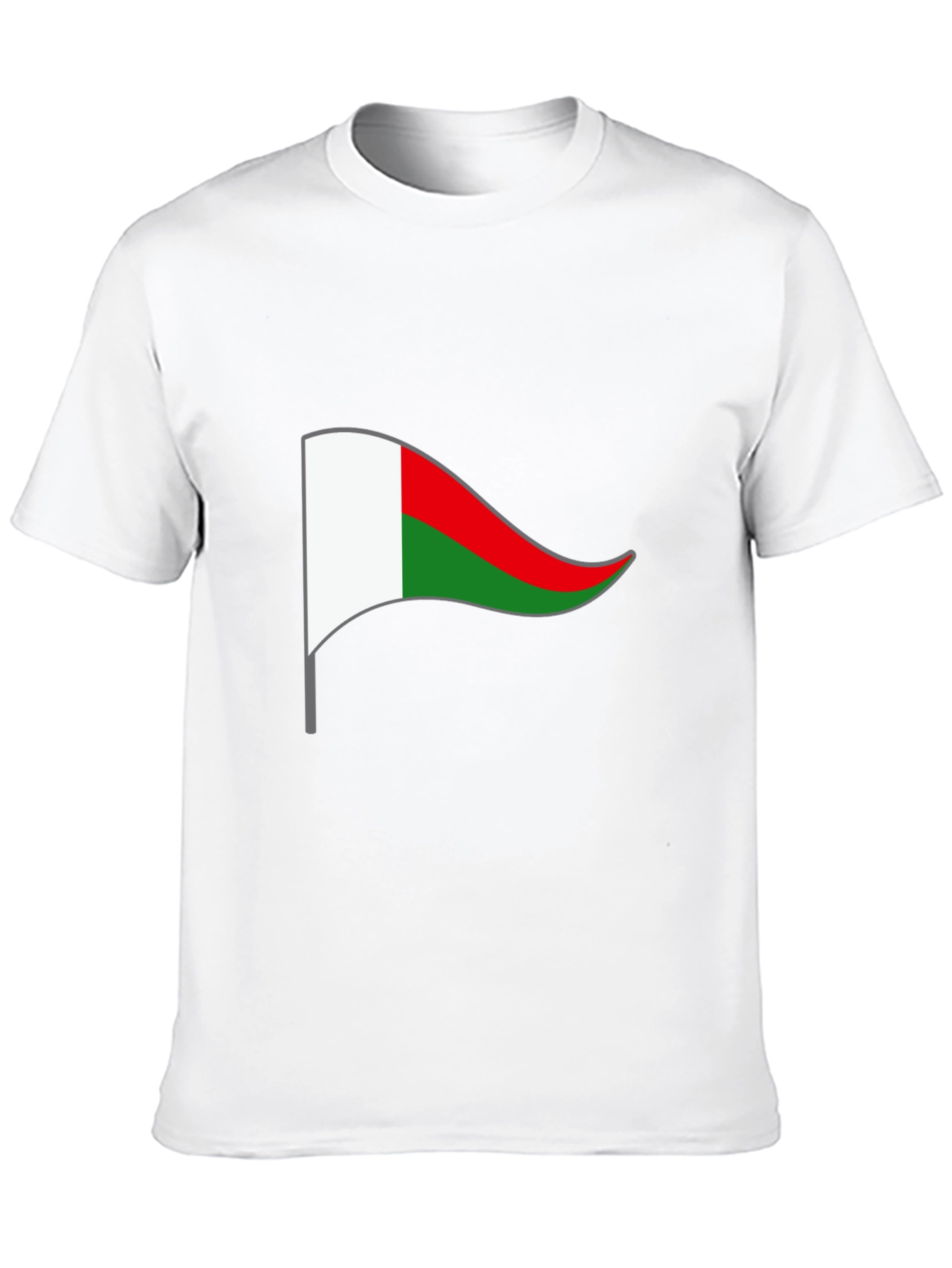 Madagascar Flag T-Shirt - Black Cotton Tee