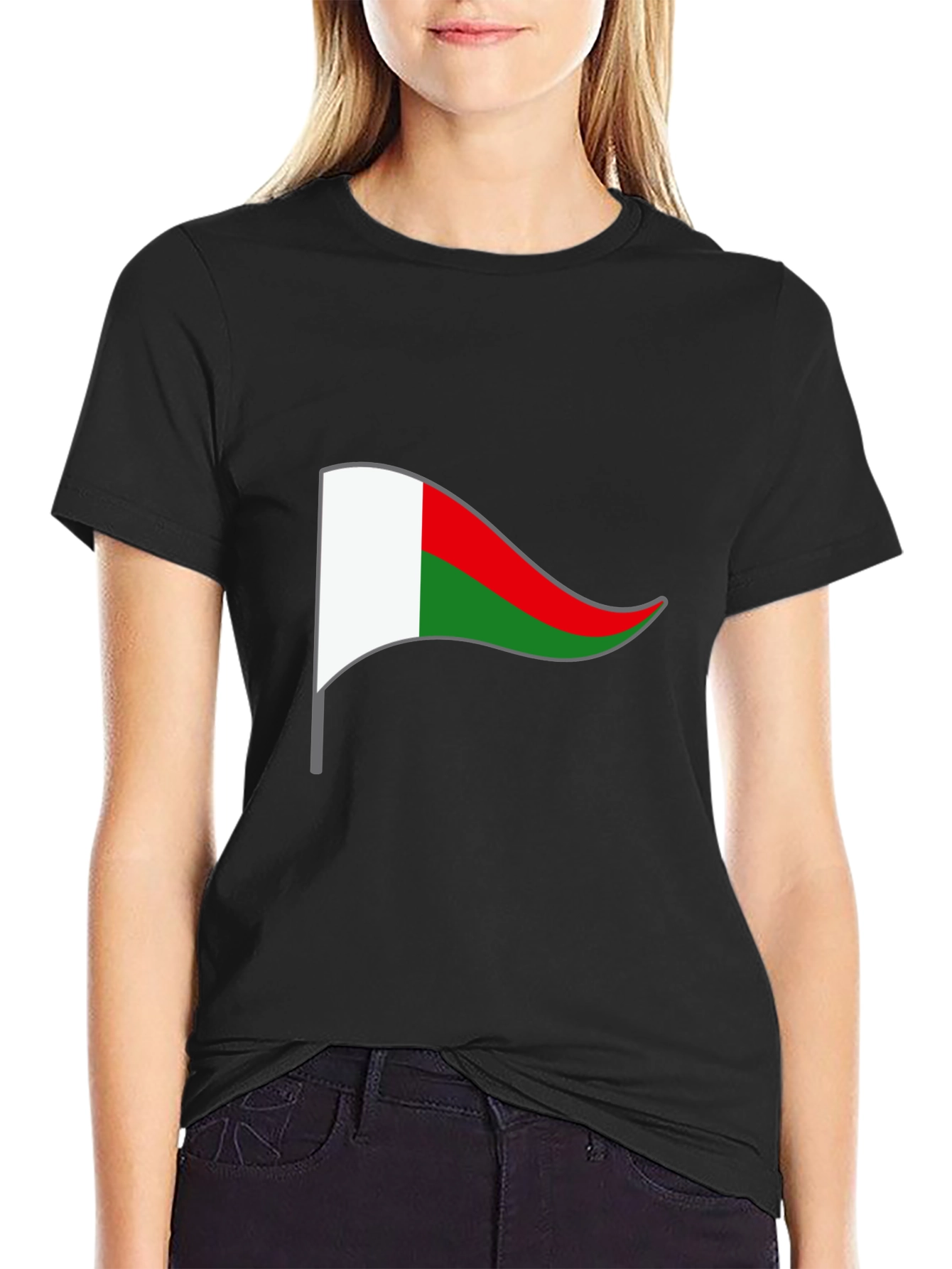 Madagascar Flag T-Shirt - Black Cotton Tee