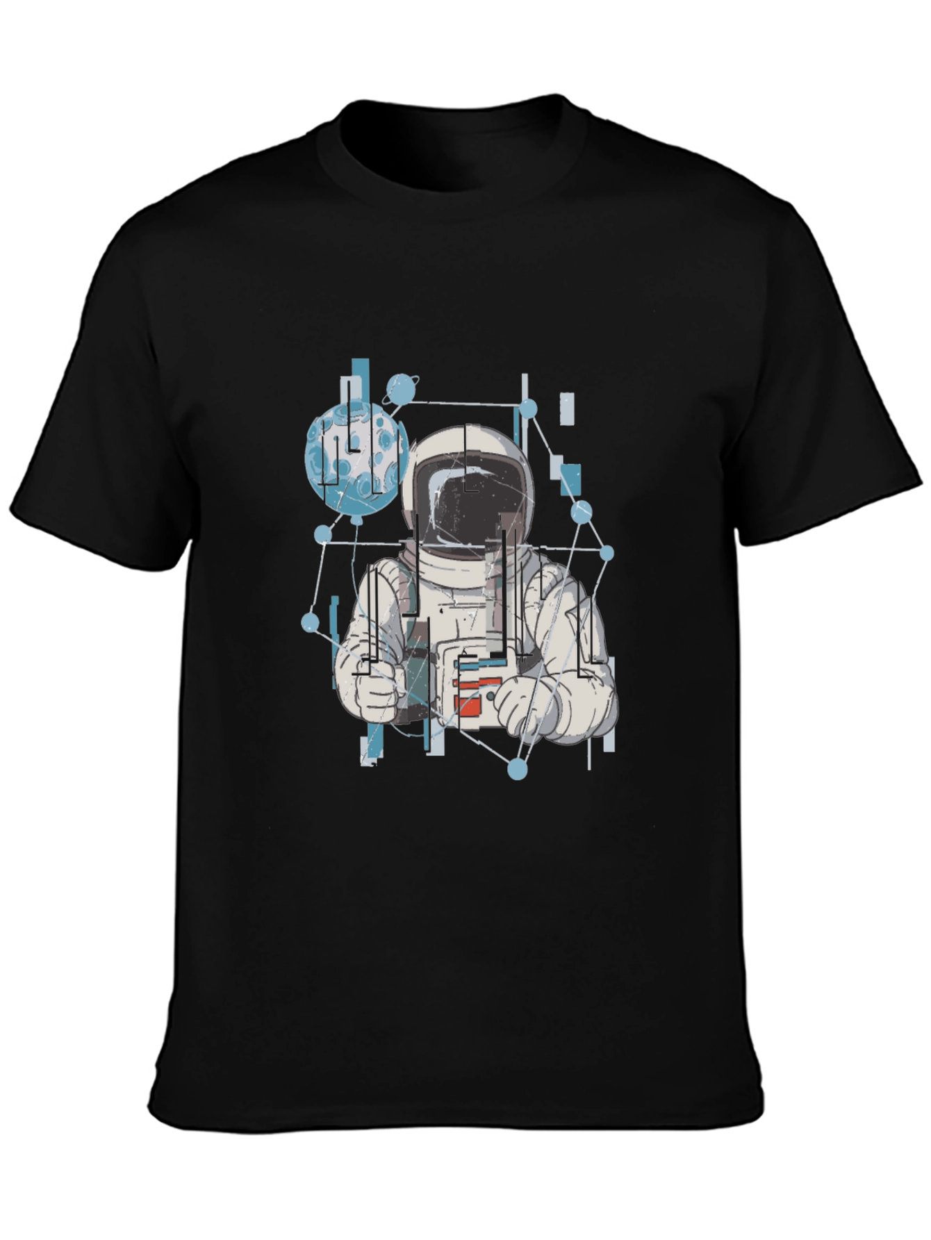 Astronaut Graphic Tee - Black Cotton T-Shirt