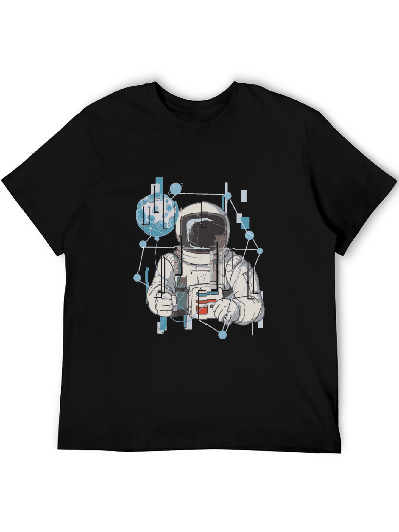 Astronaut Graphic Tee - Black Cotton T-Shirt