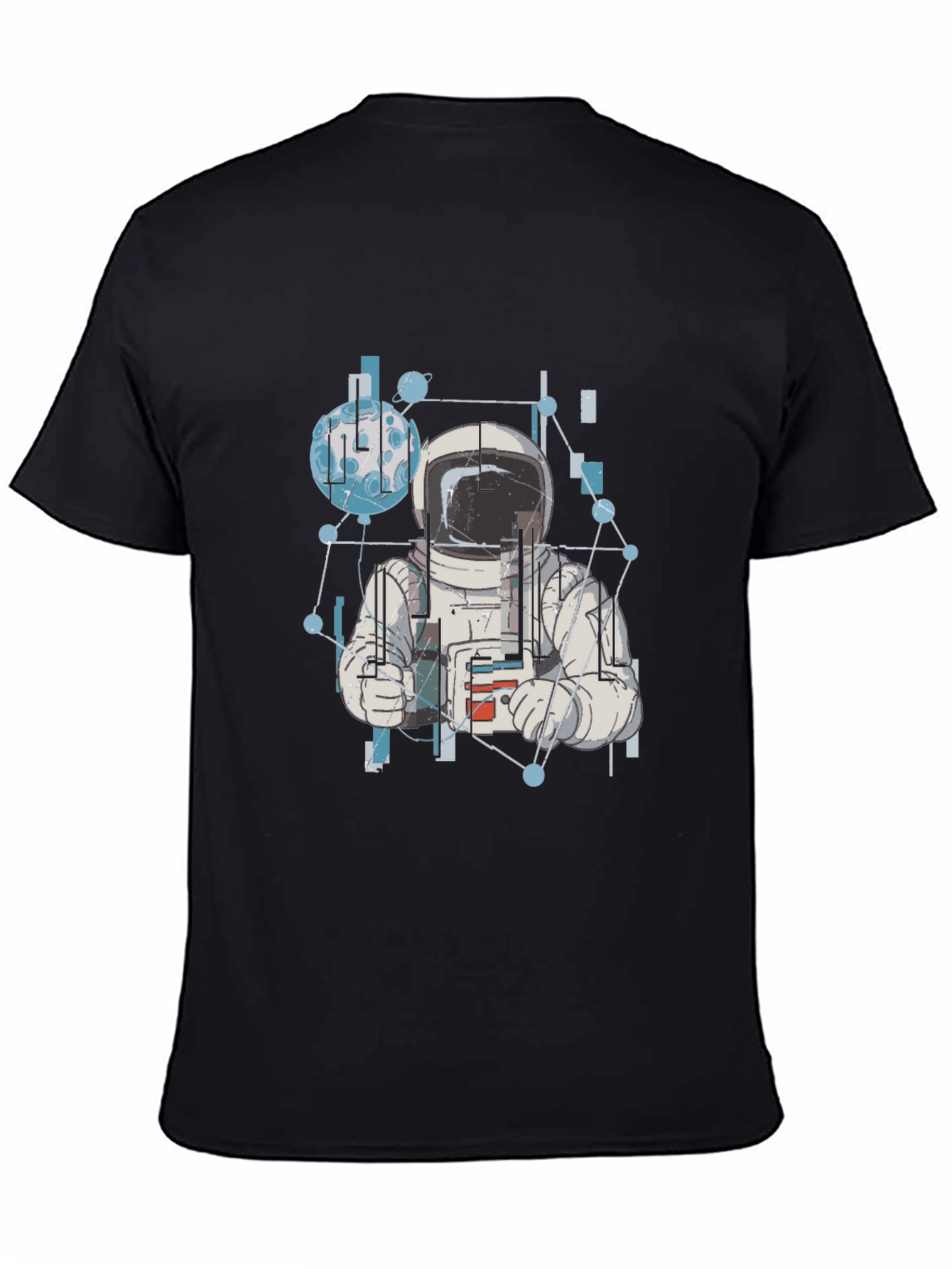 Astronaut Graphic Tee - Black Cotton T-Shirt