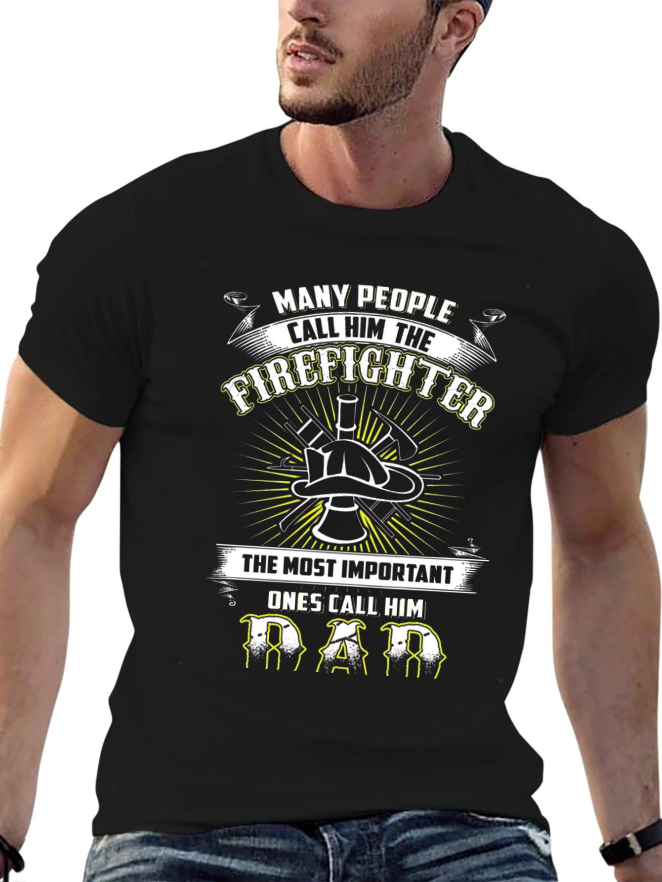 Firefighter Dad Graphic Tee