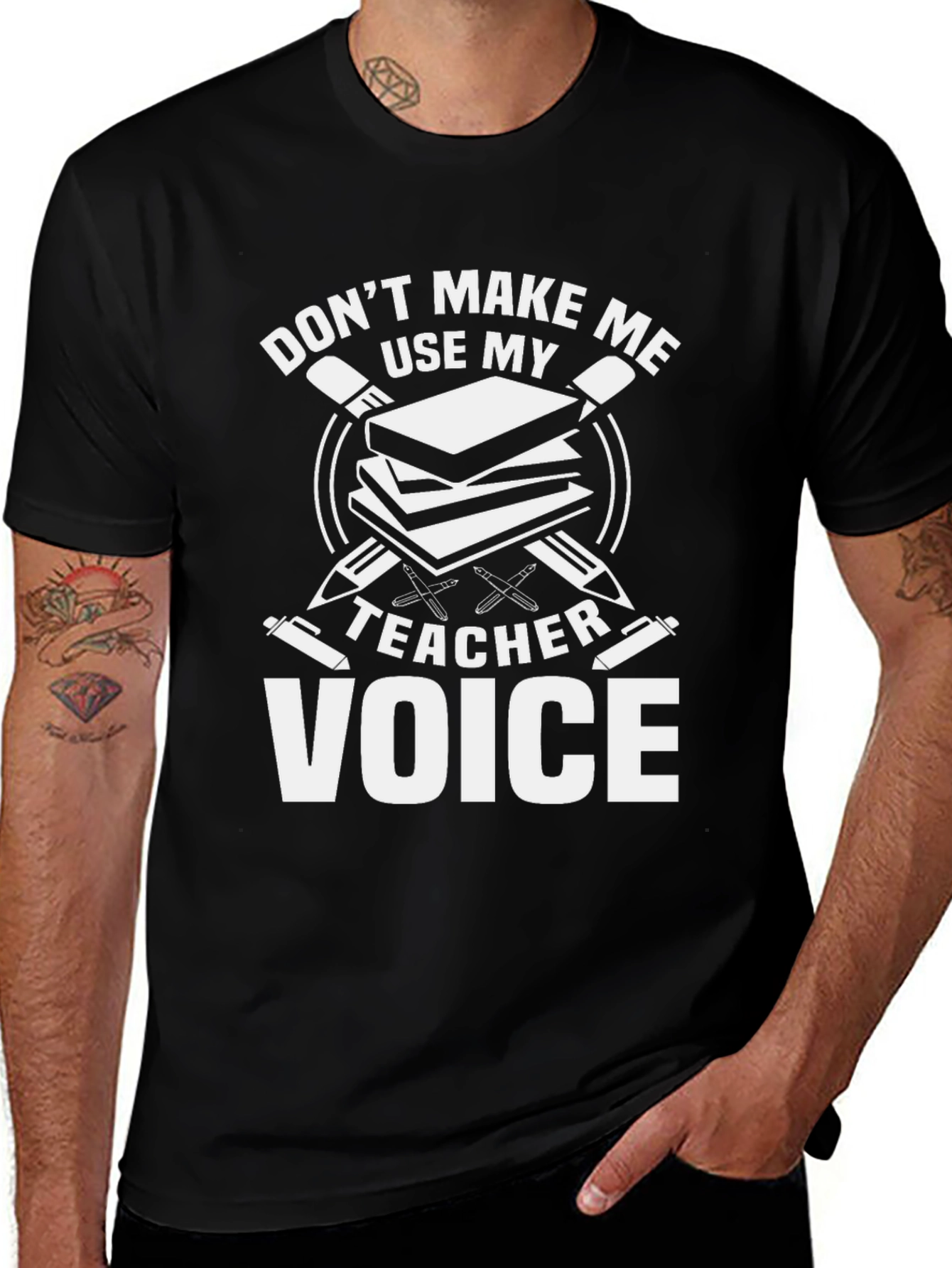 Teacher Voice Graphic T-Shirt - Black