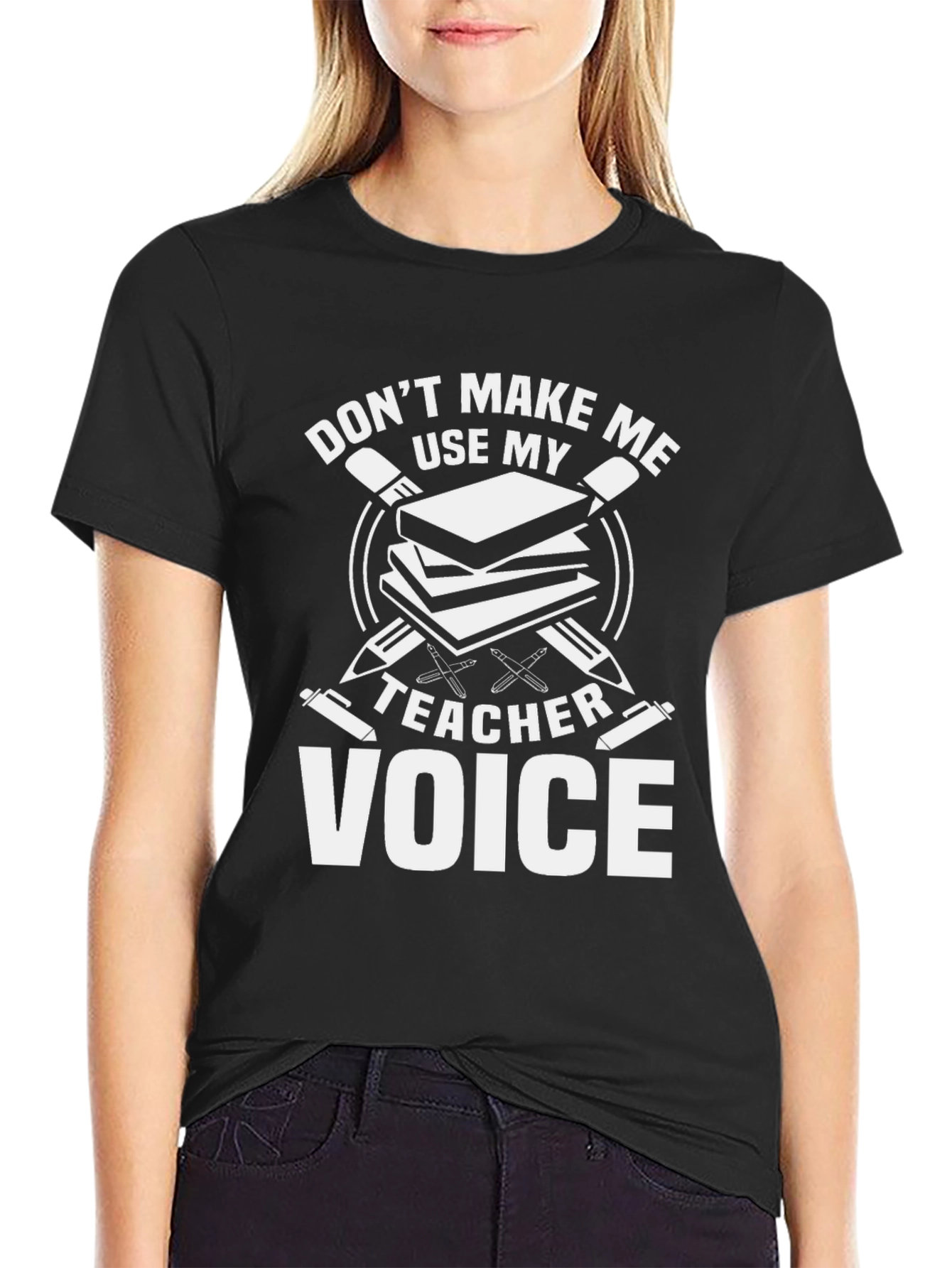 Teacher Voice Graphic T-Shirt - Black