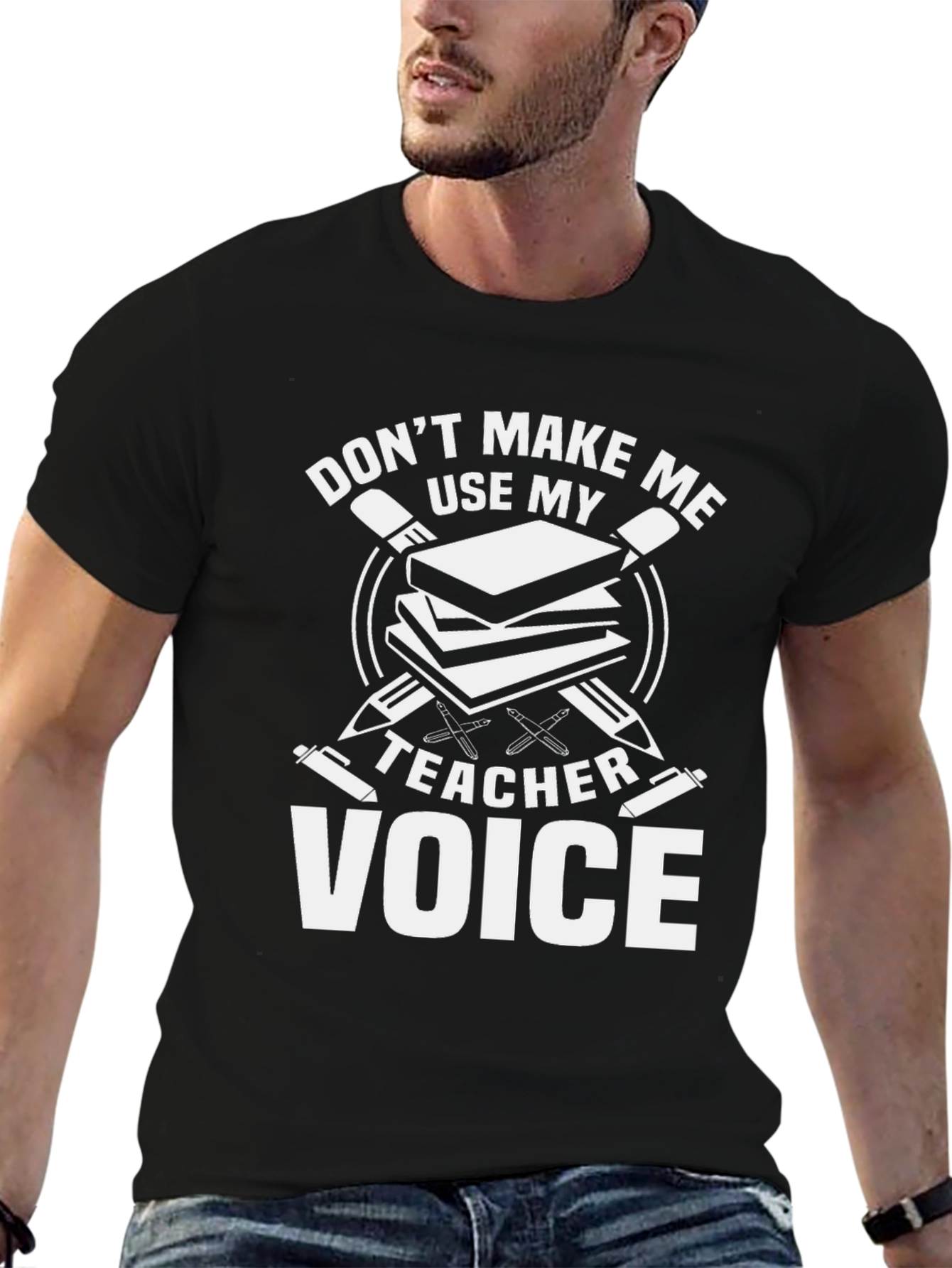 Teacher Voice Graphic T-Shirt - Black