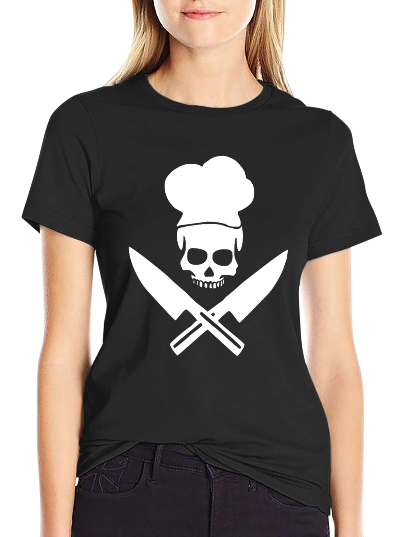 Chef Skull Graphic T-Shirt - Culinary Pirate Tee