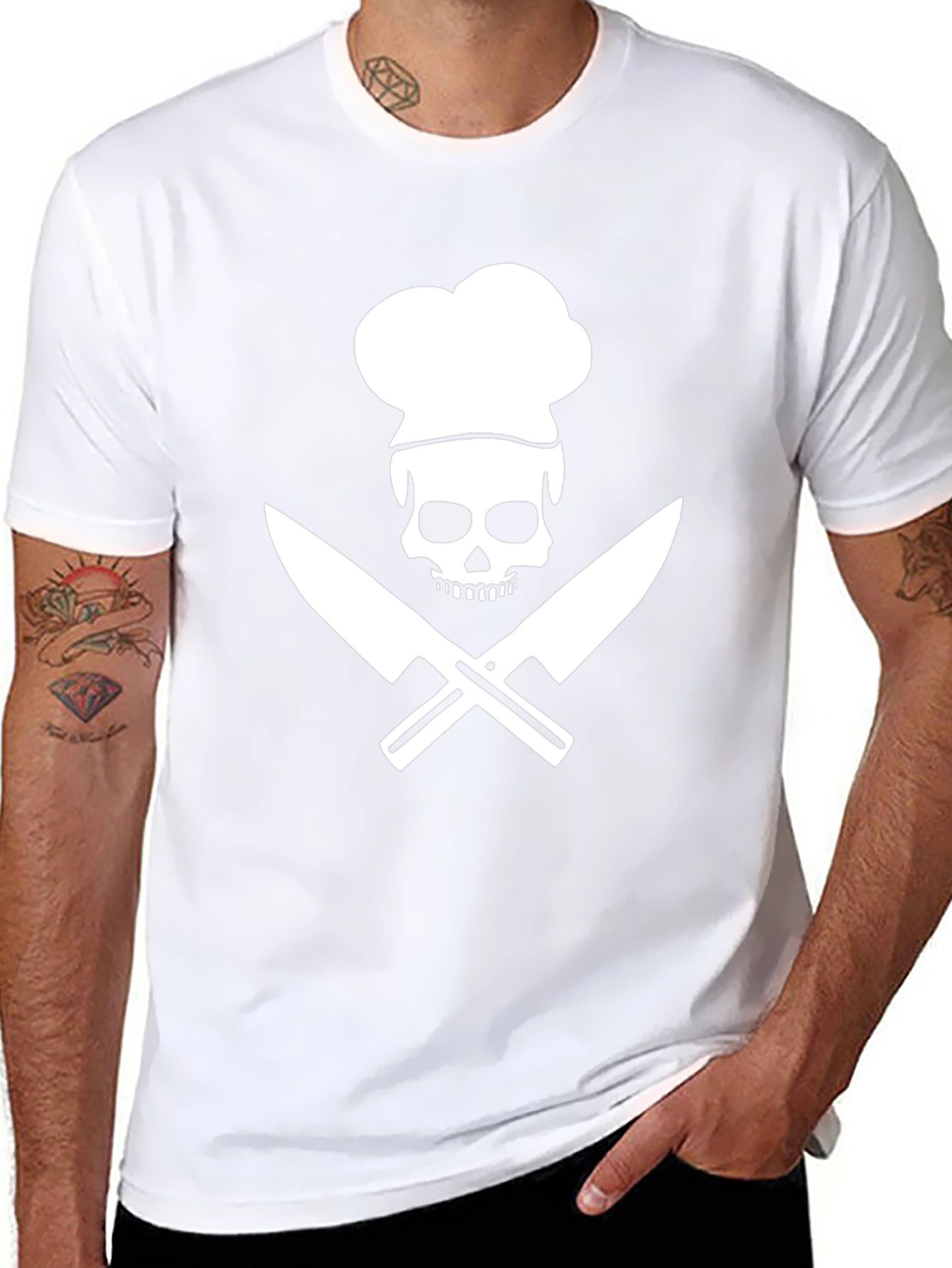 Chef Skull Graphic T-Shirt - Culinary Pirate Tee