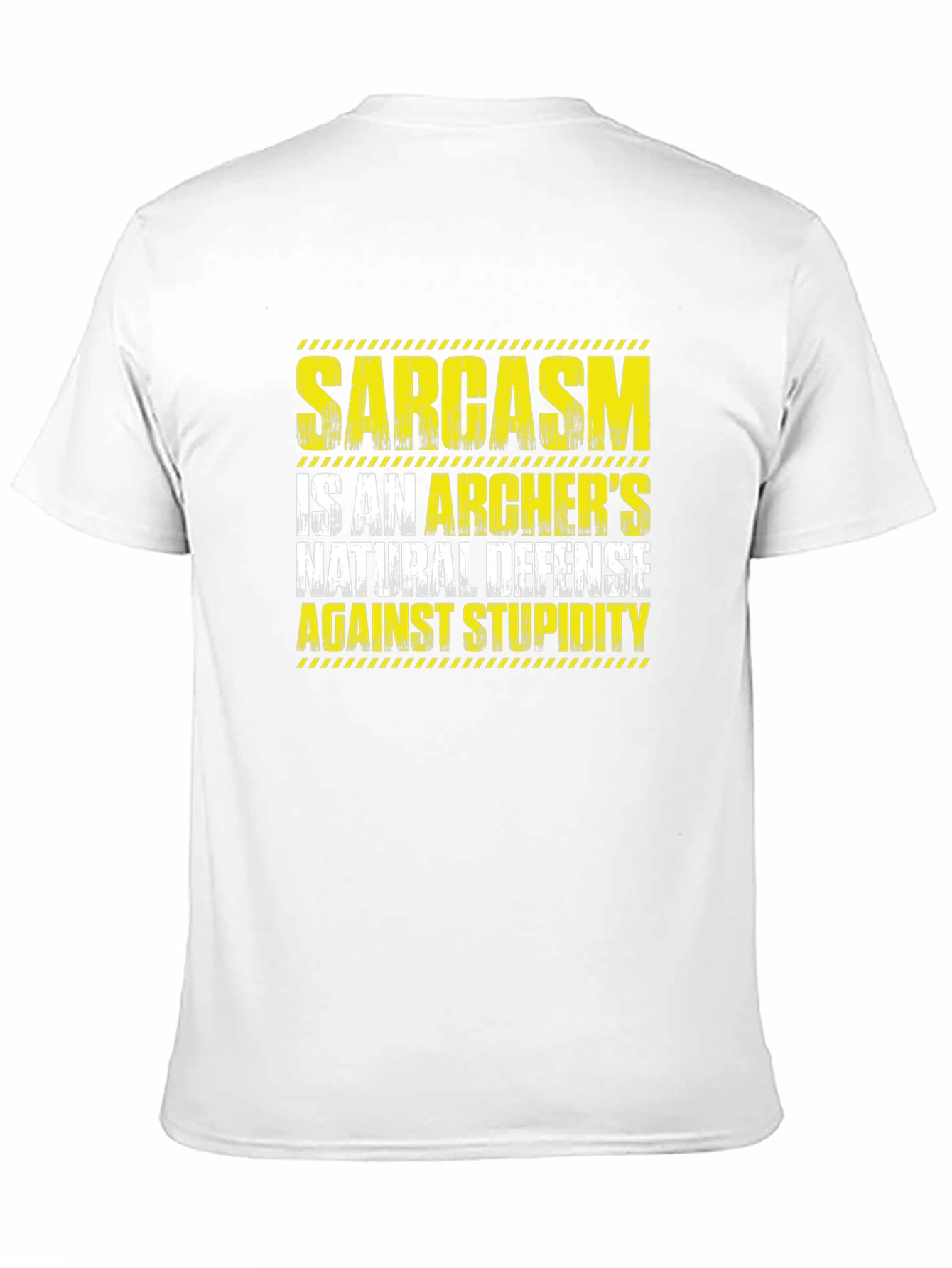 Sarcasm Archers Defense Black T-Shirt Funny Quote Tee