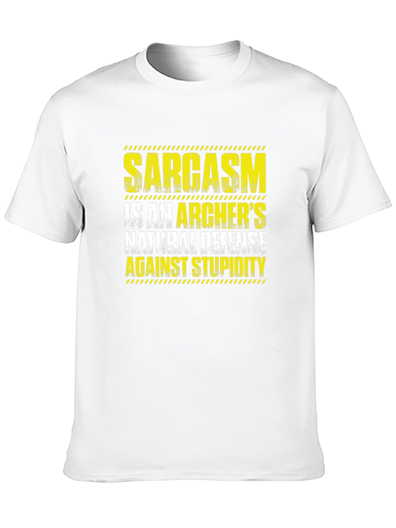 Sarcasm Archers Defense Black T-Shirt Funny Quote Tee