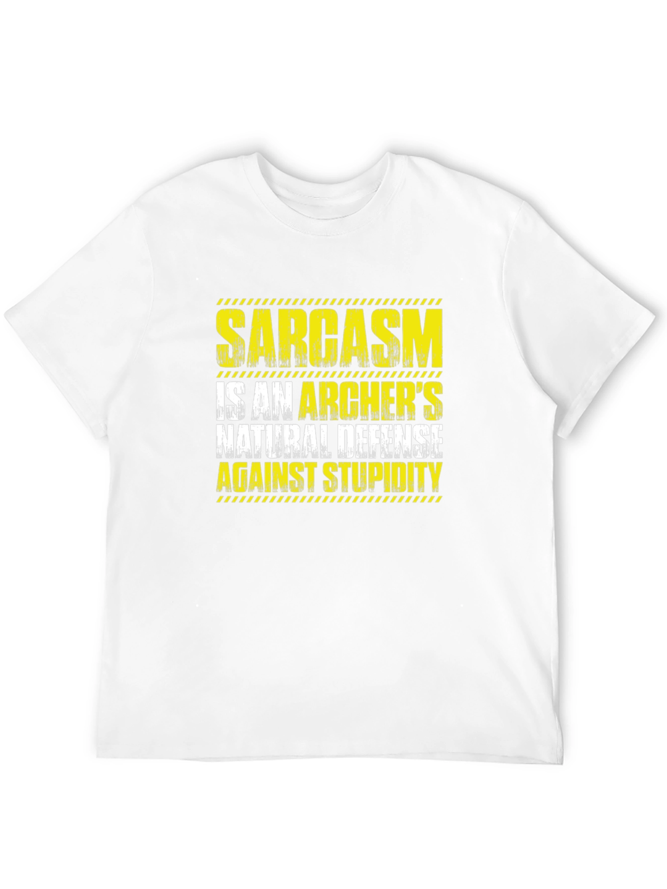 Sarcasm Archers Defense Black T-Shirt Funny Quote Tee