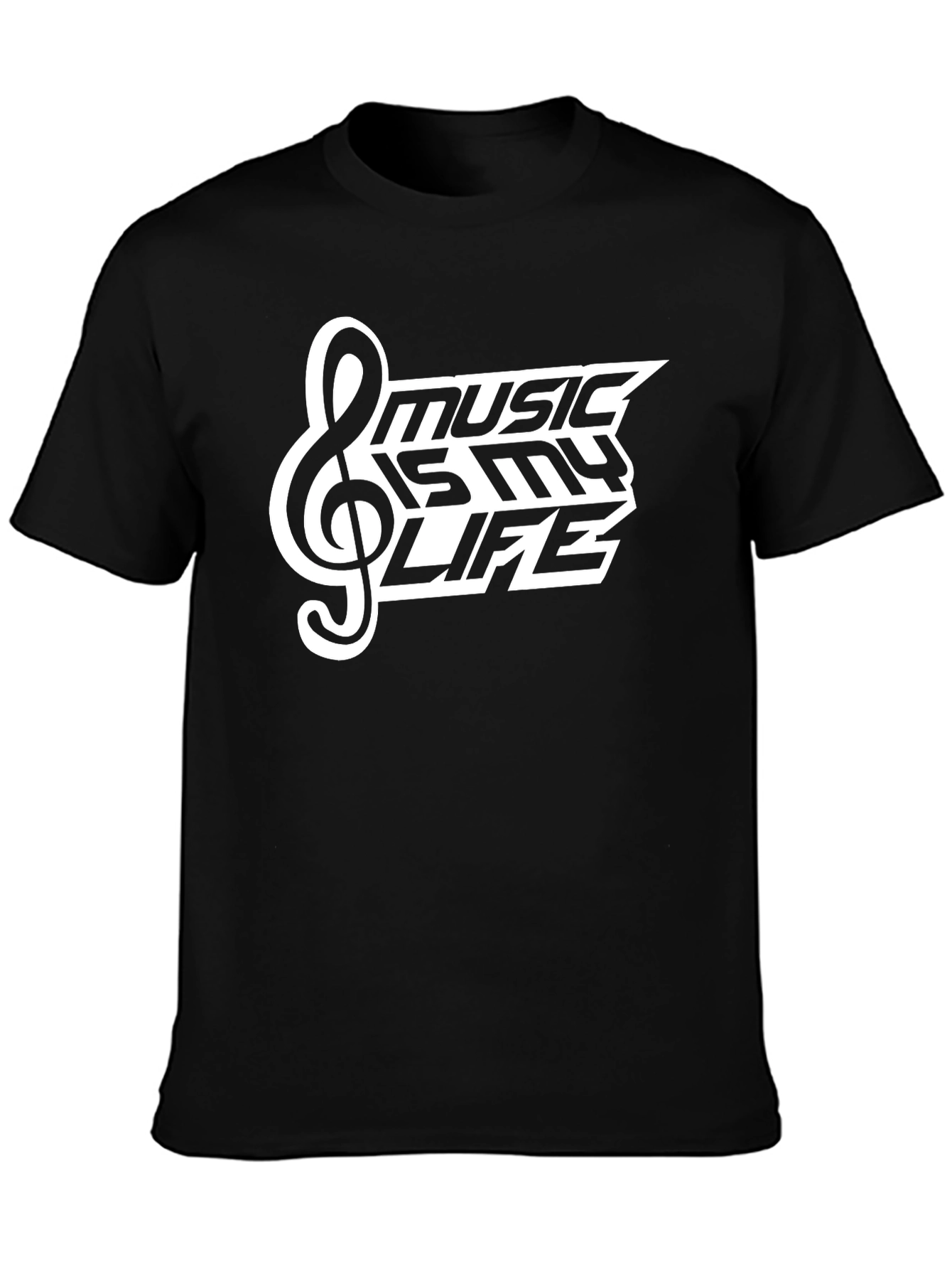 Music Is My Life Black T-Shirt