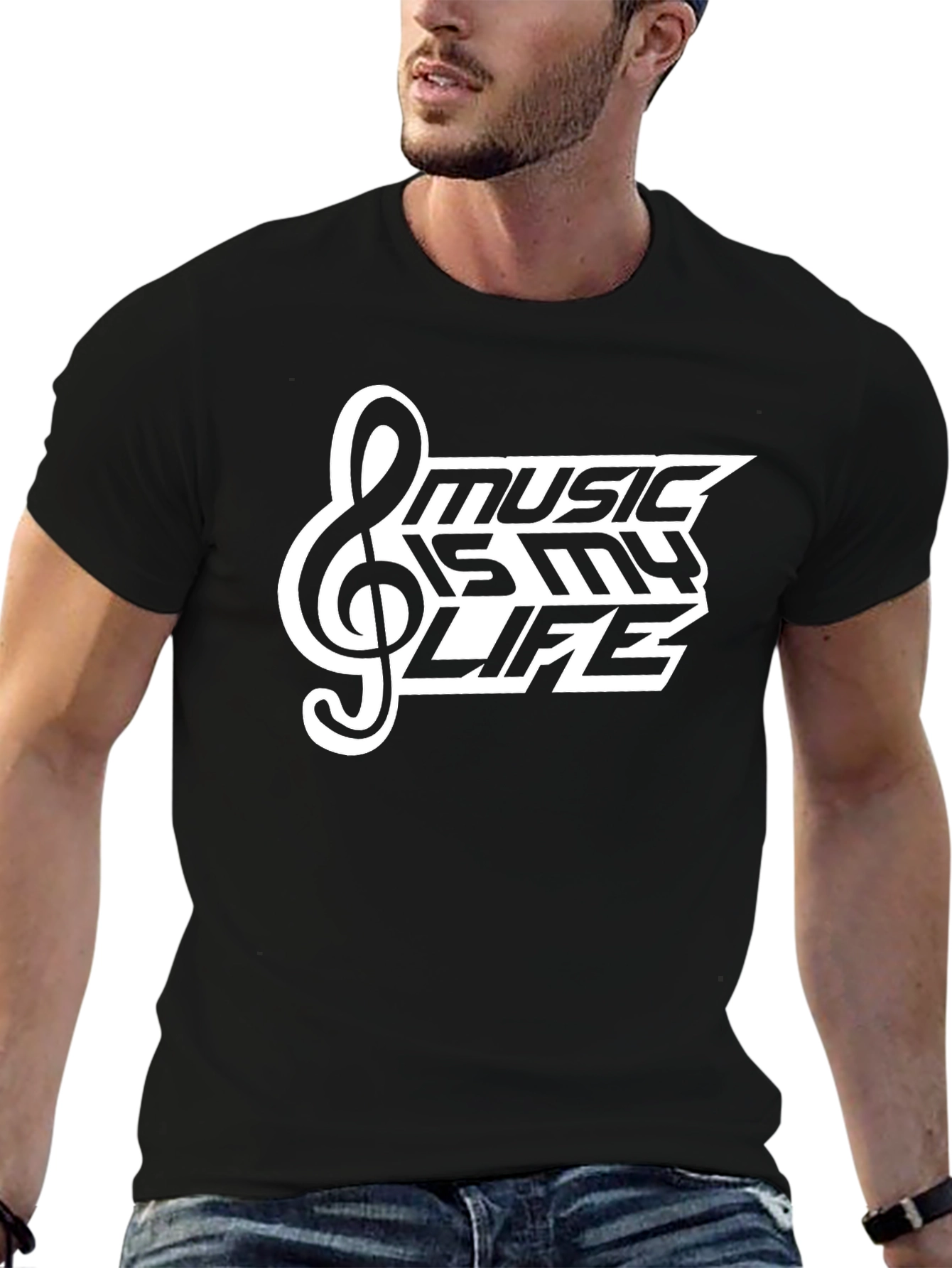 Music Is My Life Black T-Shirt