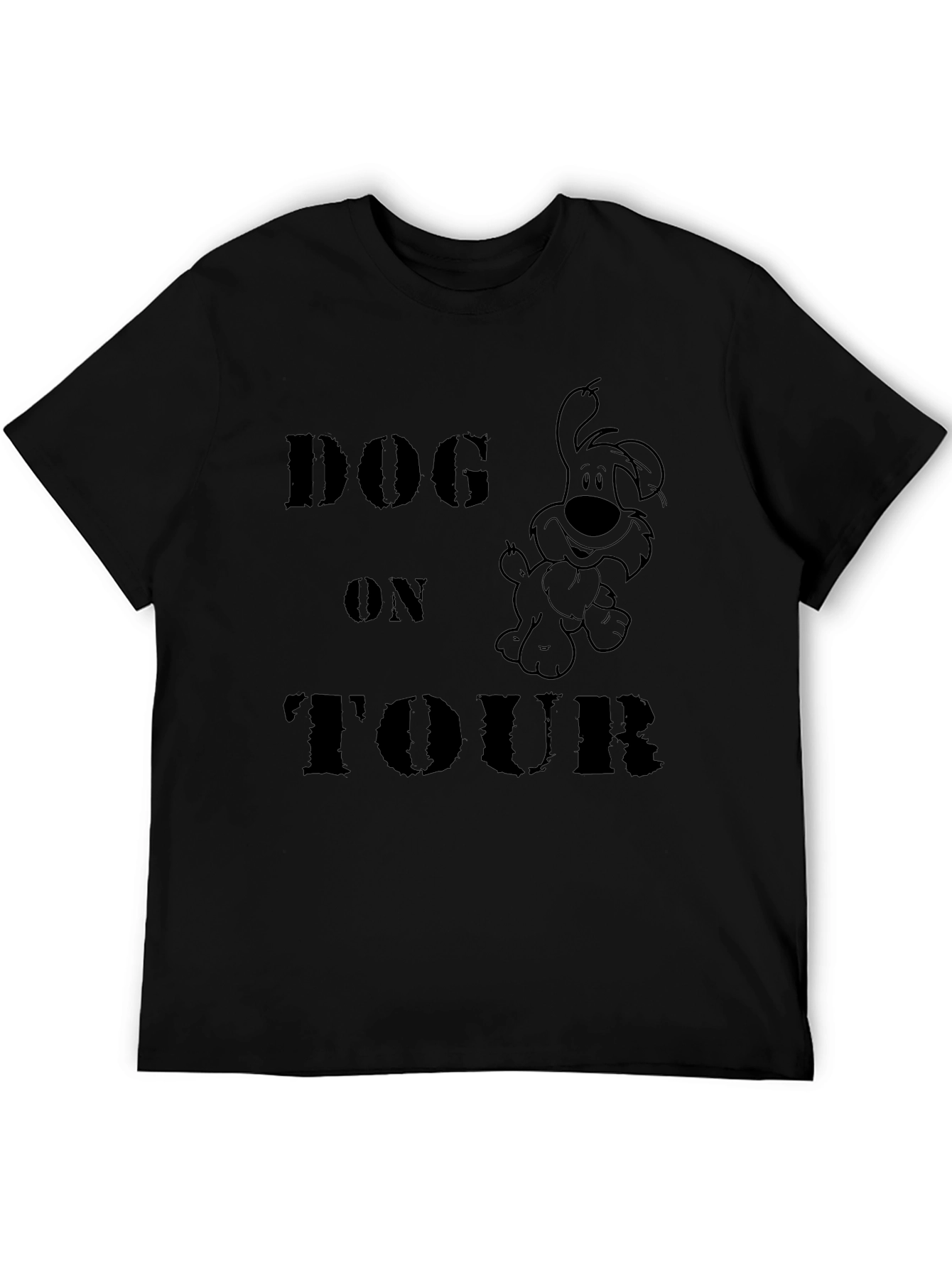 Dog On Tour Graphic T-Shirt - Black