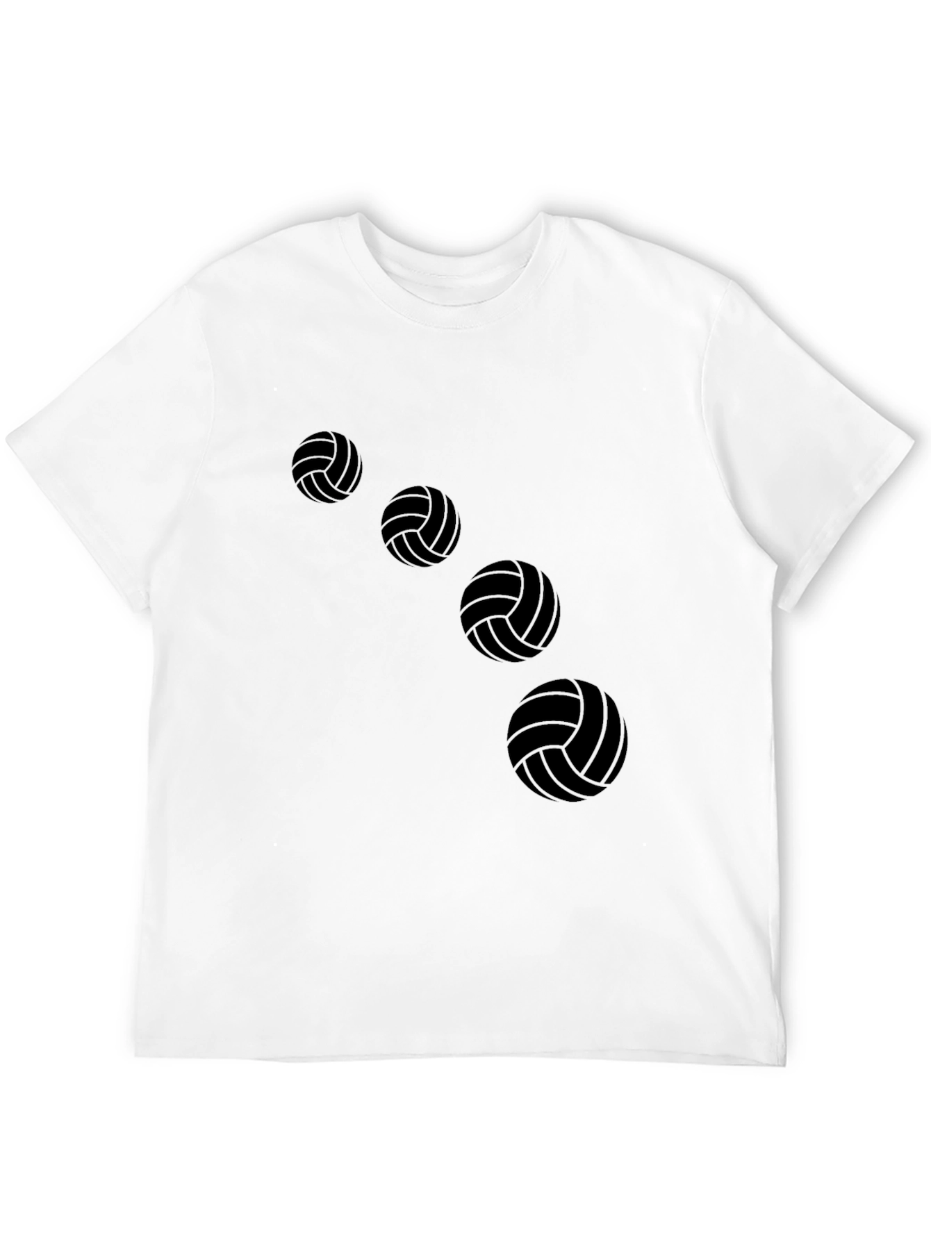 Volleyball Graphic Tee - Black Casual Shirt