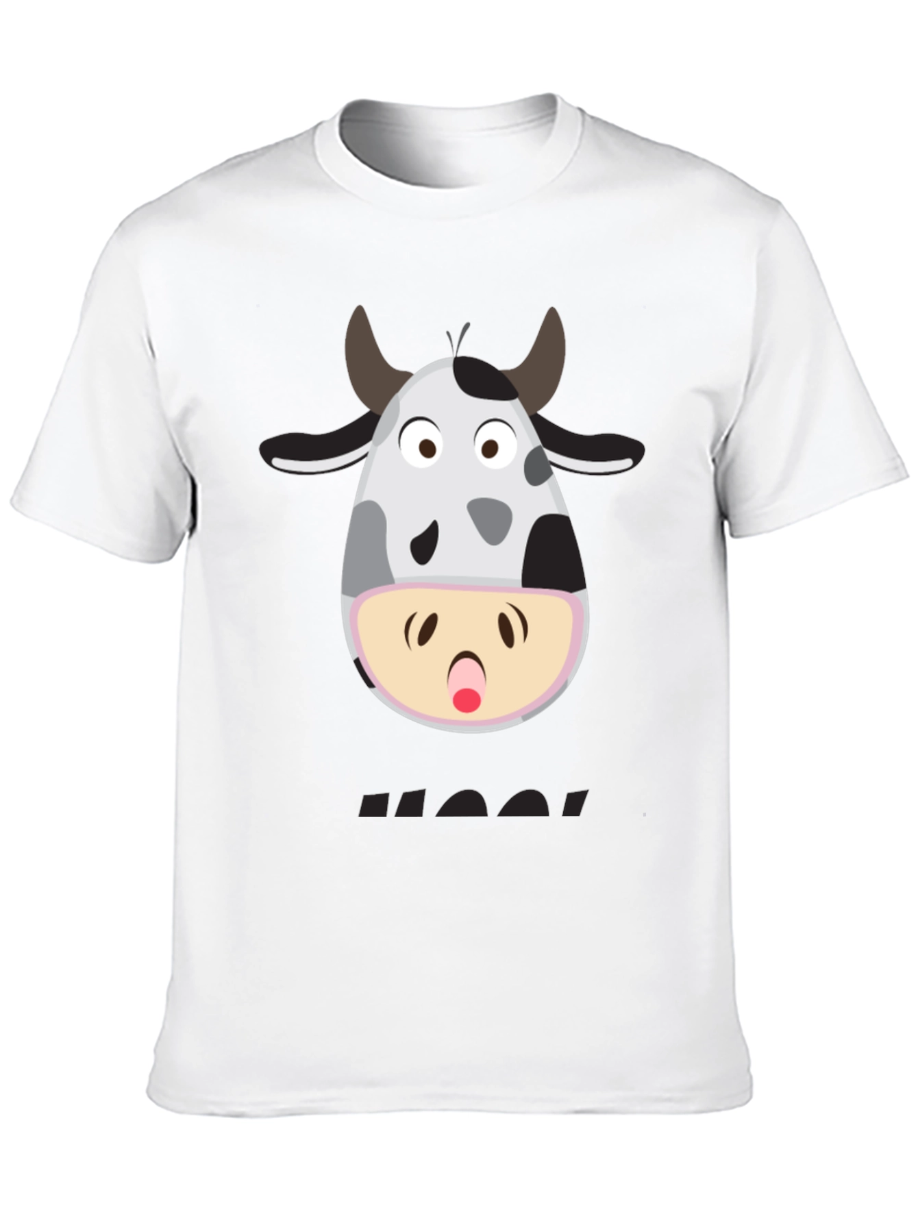 Funny Cow Moo! T-Shirt - Black Graphic Tee