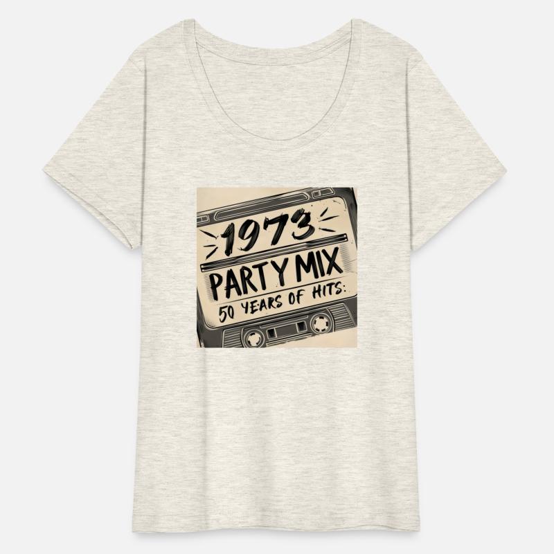1973 Party mix 50 years of hits casset design