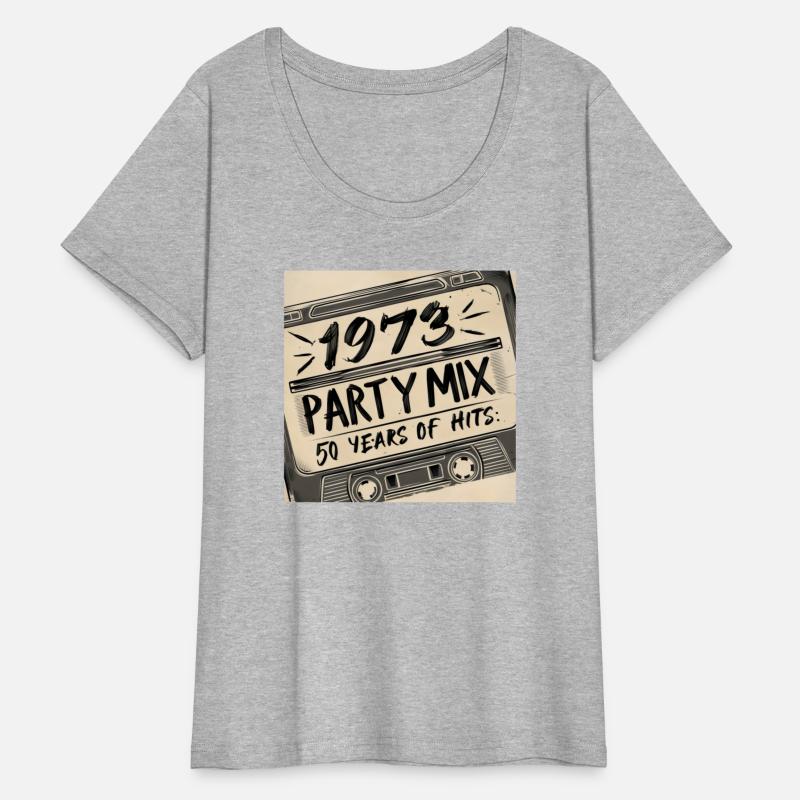 1973 Party mix 50 years of hits casset design