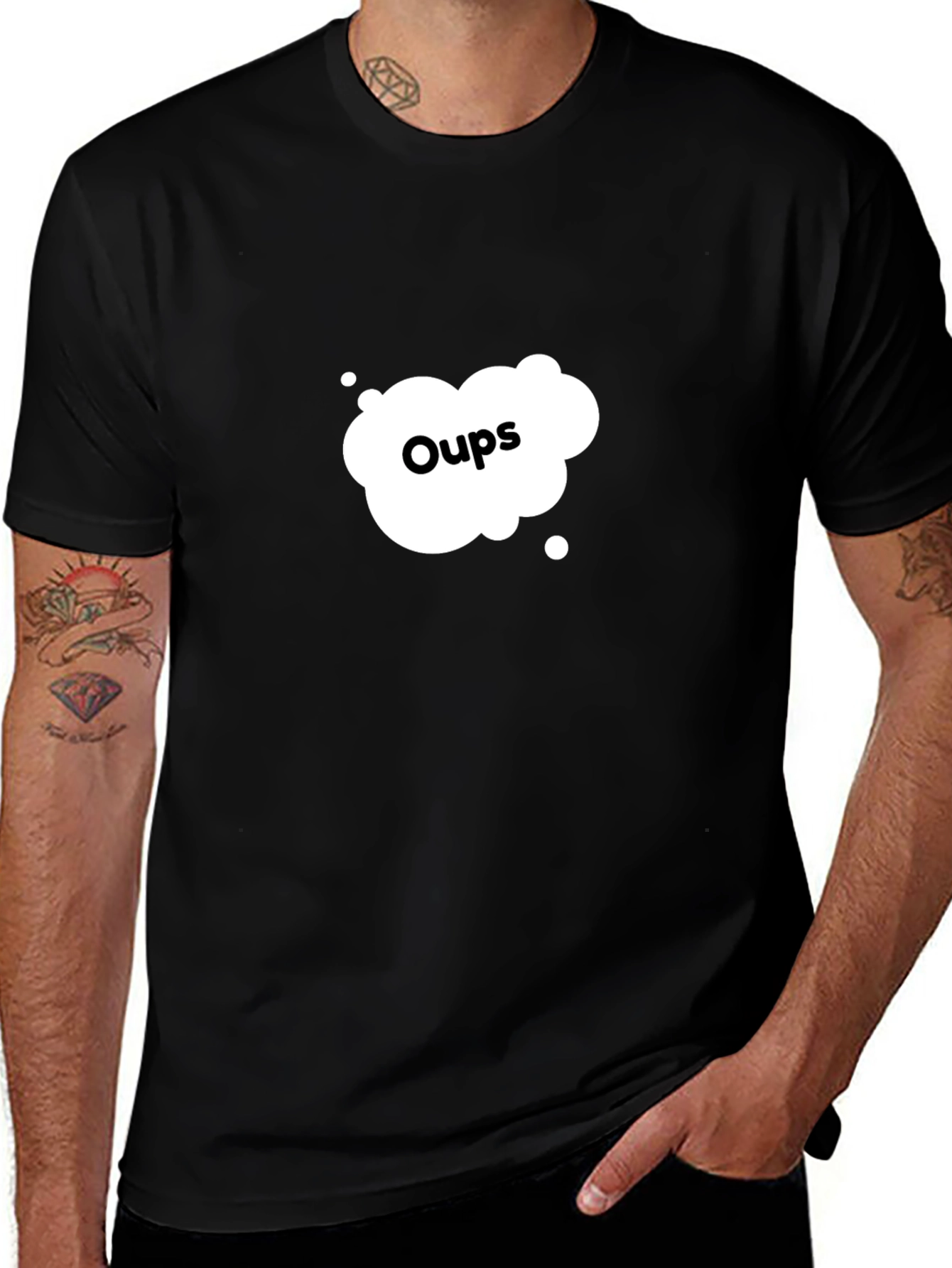 Oops Graphic Print Crew Neck T-Shirt