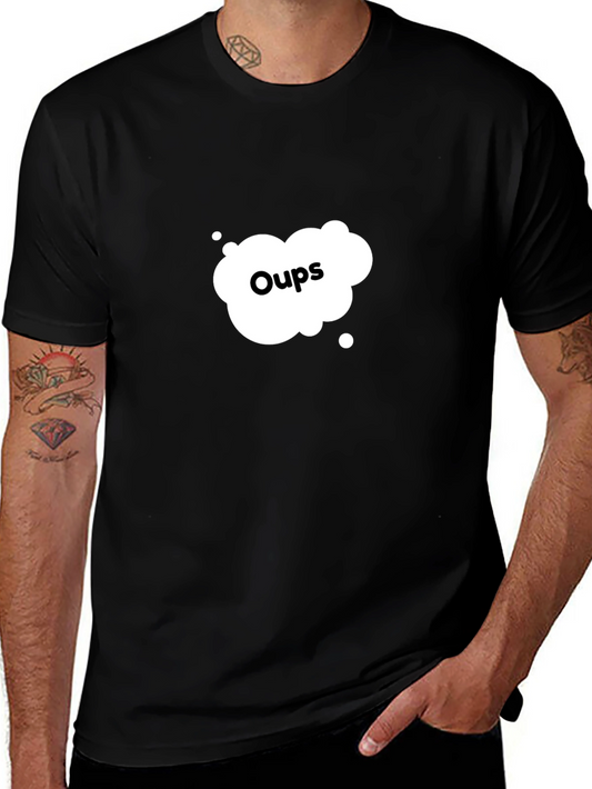 Oops Graphic Print Crew Neck T-Shirt