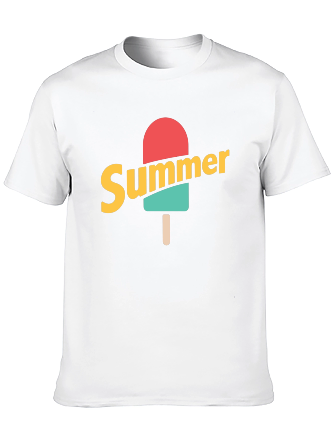 Summer Popsicle Graphic Tee - Black Cotton T-Shirt