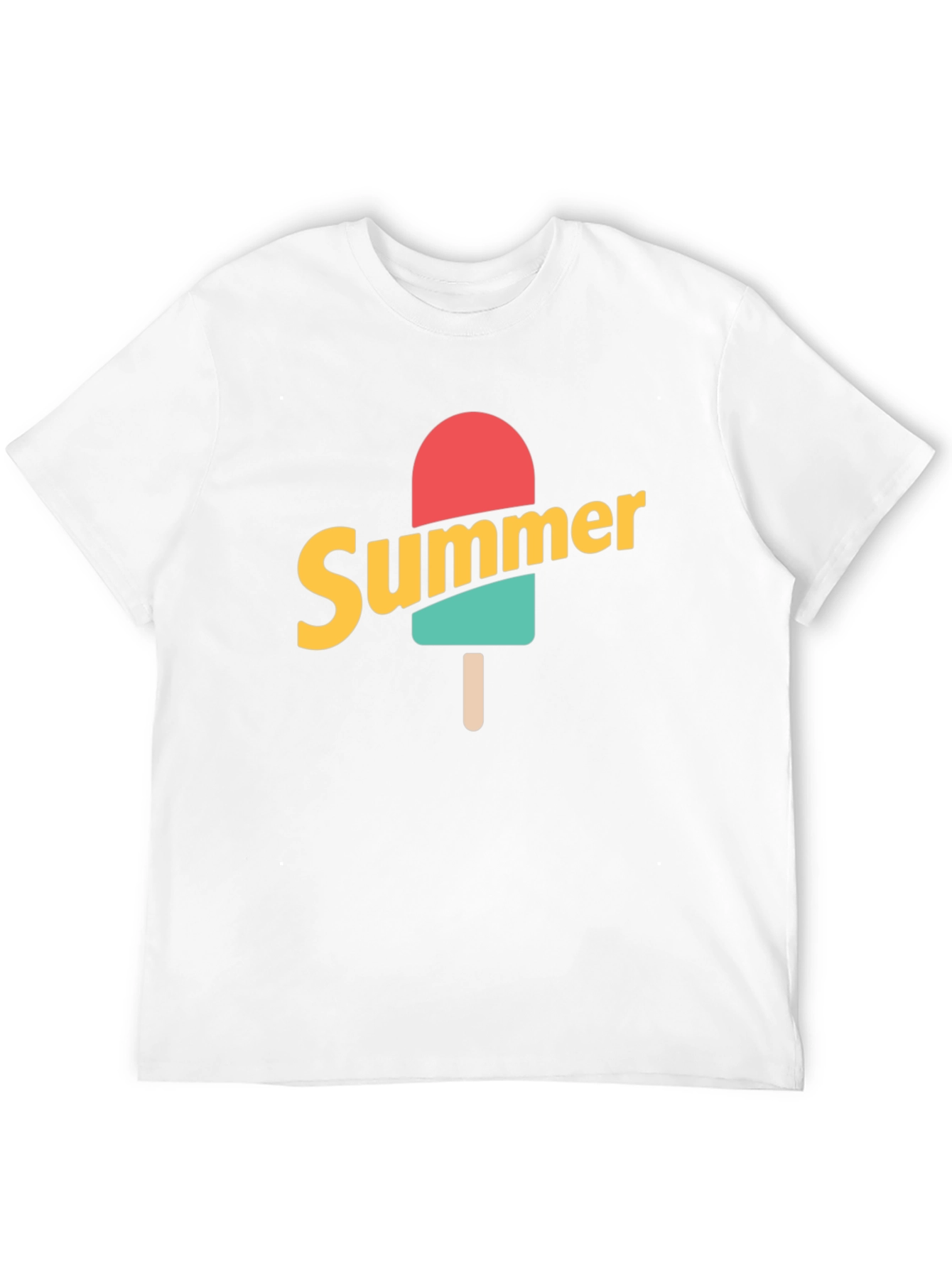 Summer Popsicle Graphic Tee - Black Cotton T-Shirt