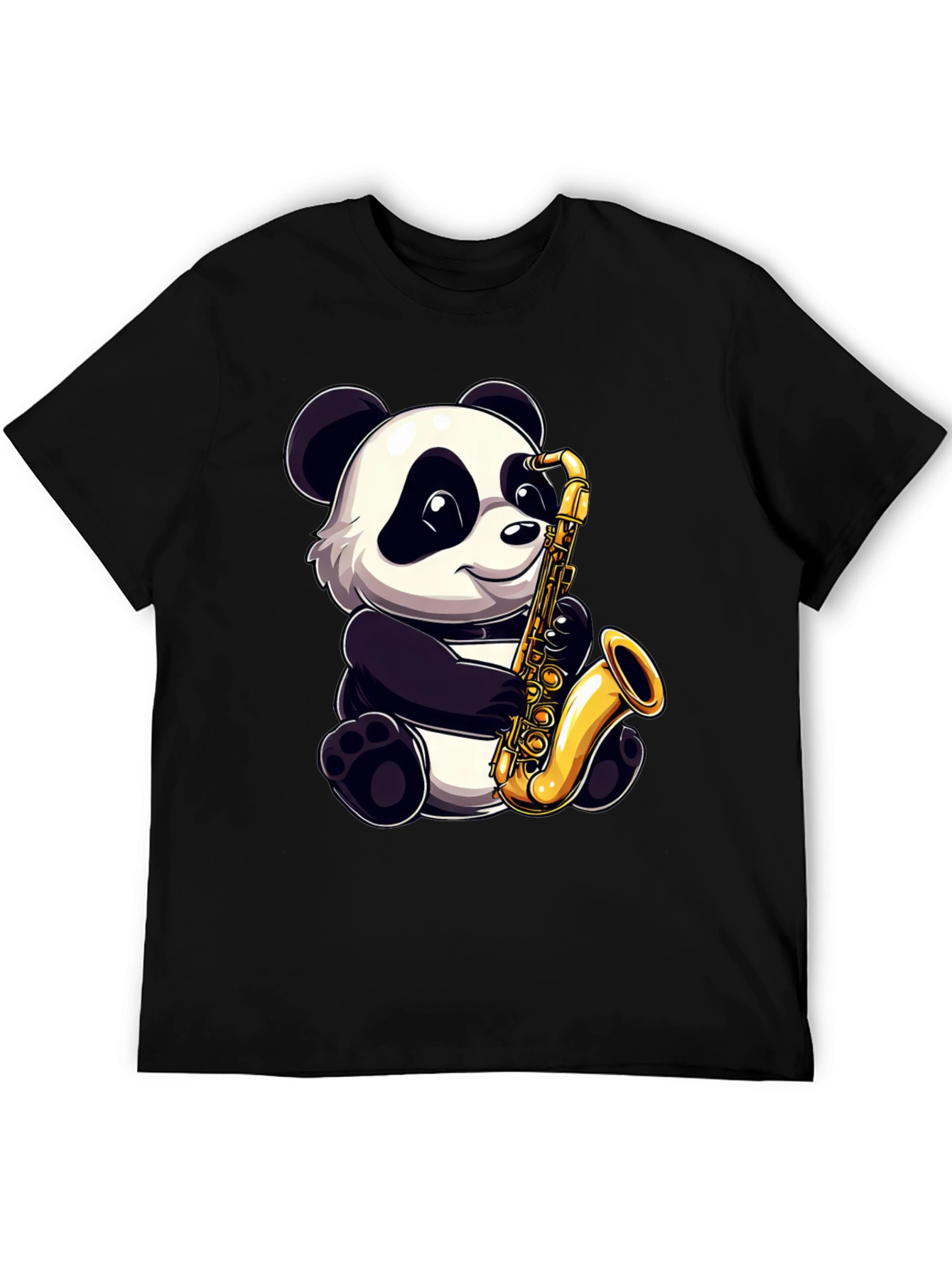 Panda Saxophone T-Shirt - Cool Graphic Tee