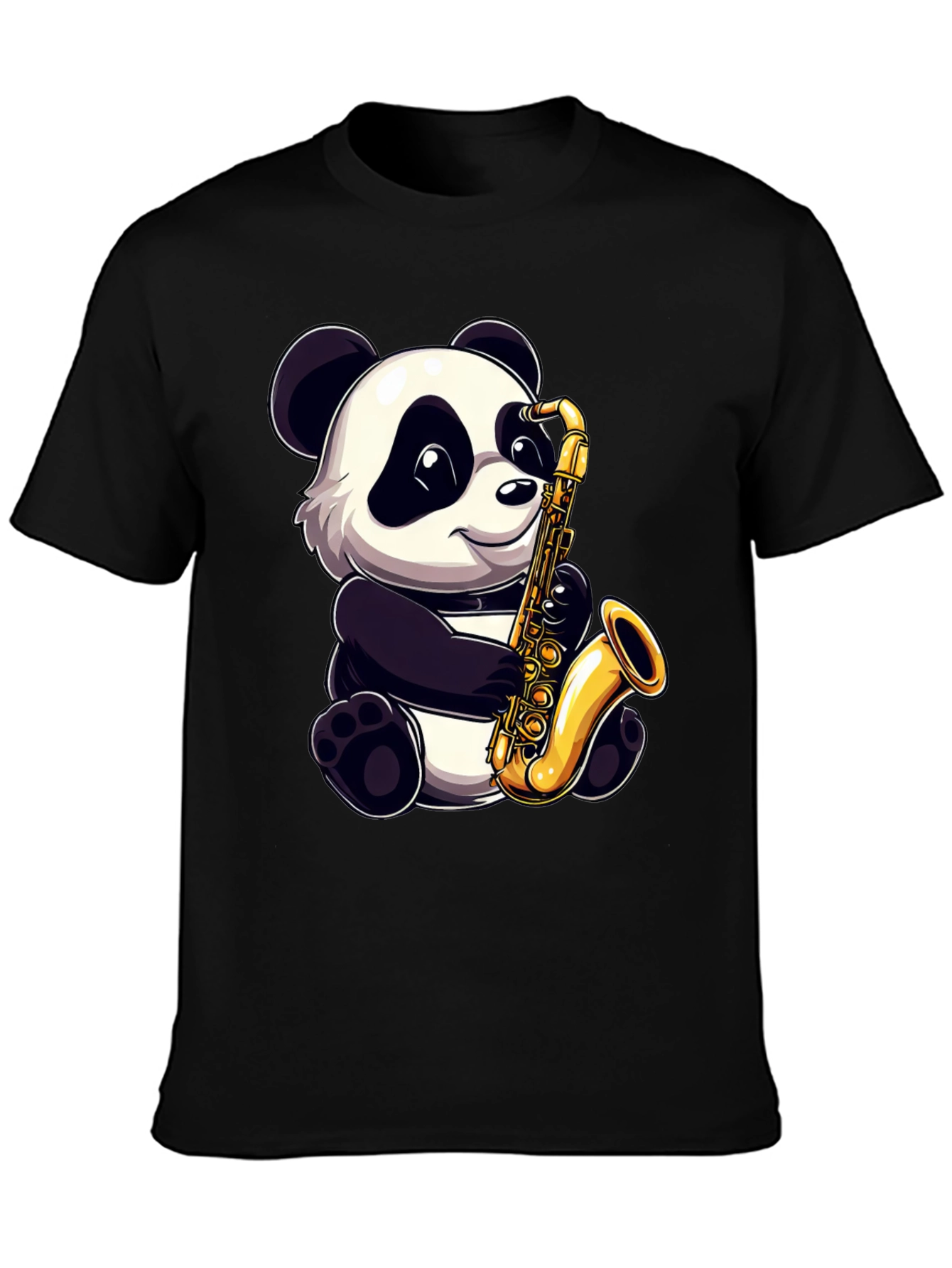 Panda Saxophone T-Shirt - Cool Graphic Tee