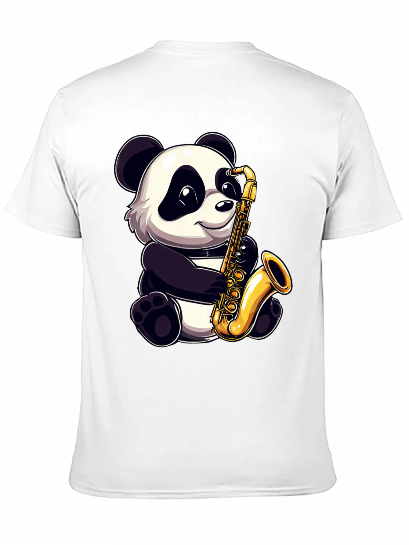 Panda Saxophone T-Shirt - Cool Graphic Tee