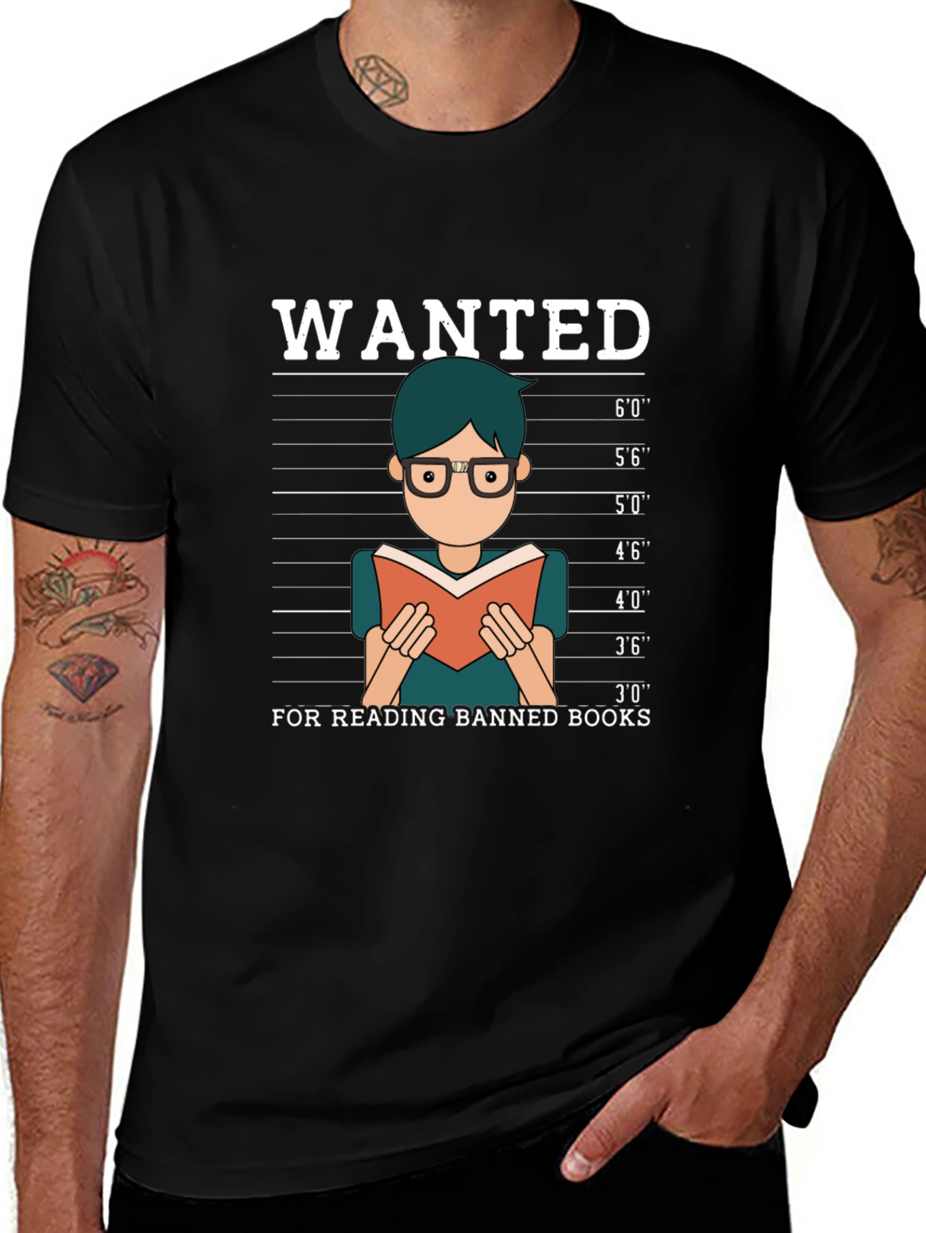 Wanted For Reading Banned Books T-Shirt