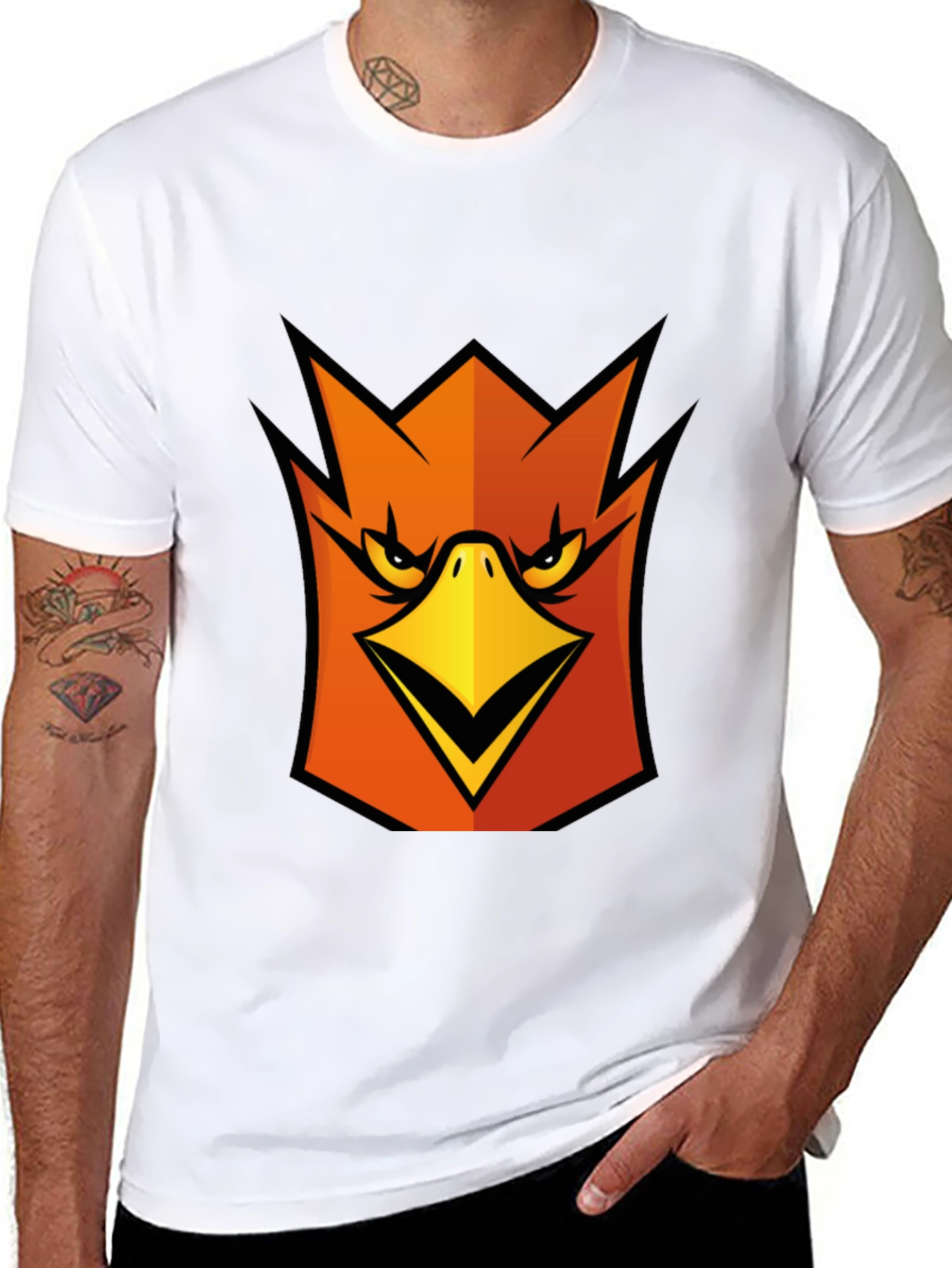 Bold Bird Graphic T-Shirt - Black