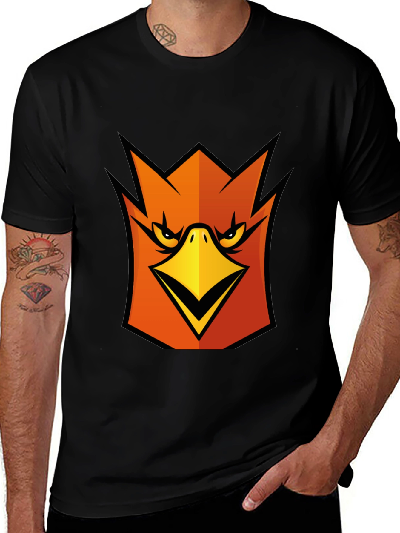 Bold Bird Graphic T-Shirt - Black