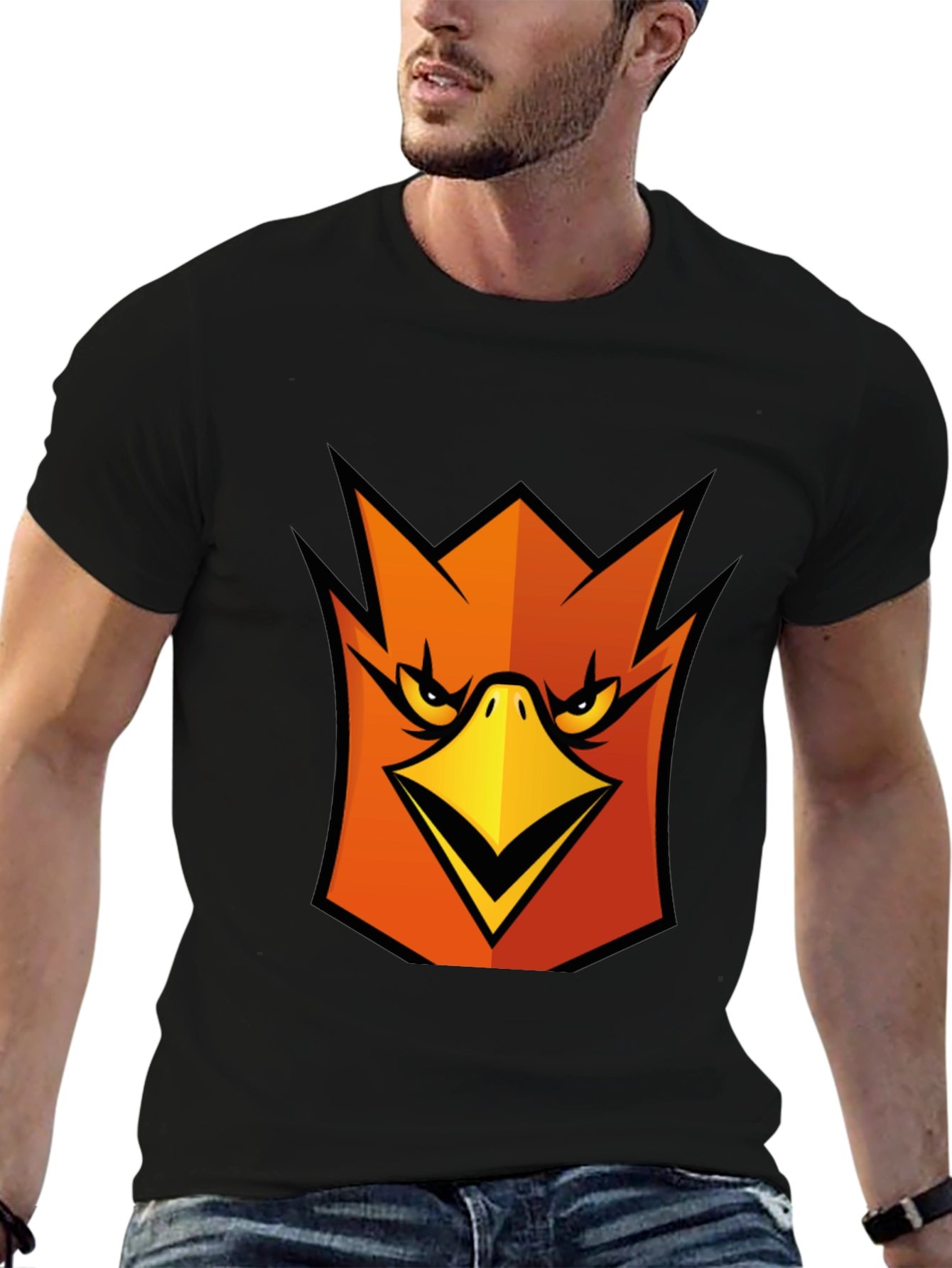 Bold Bird Graphic T-Shirt - Black
