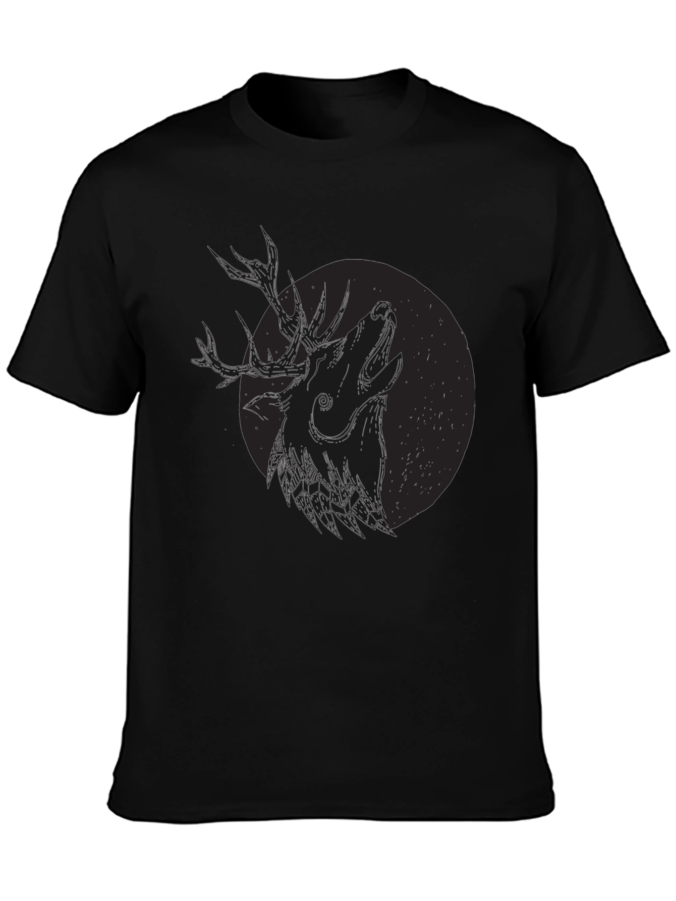Black Deer Howl Graphic Tee