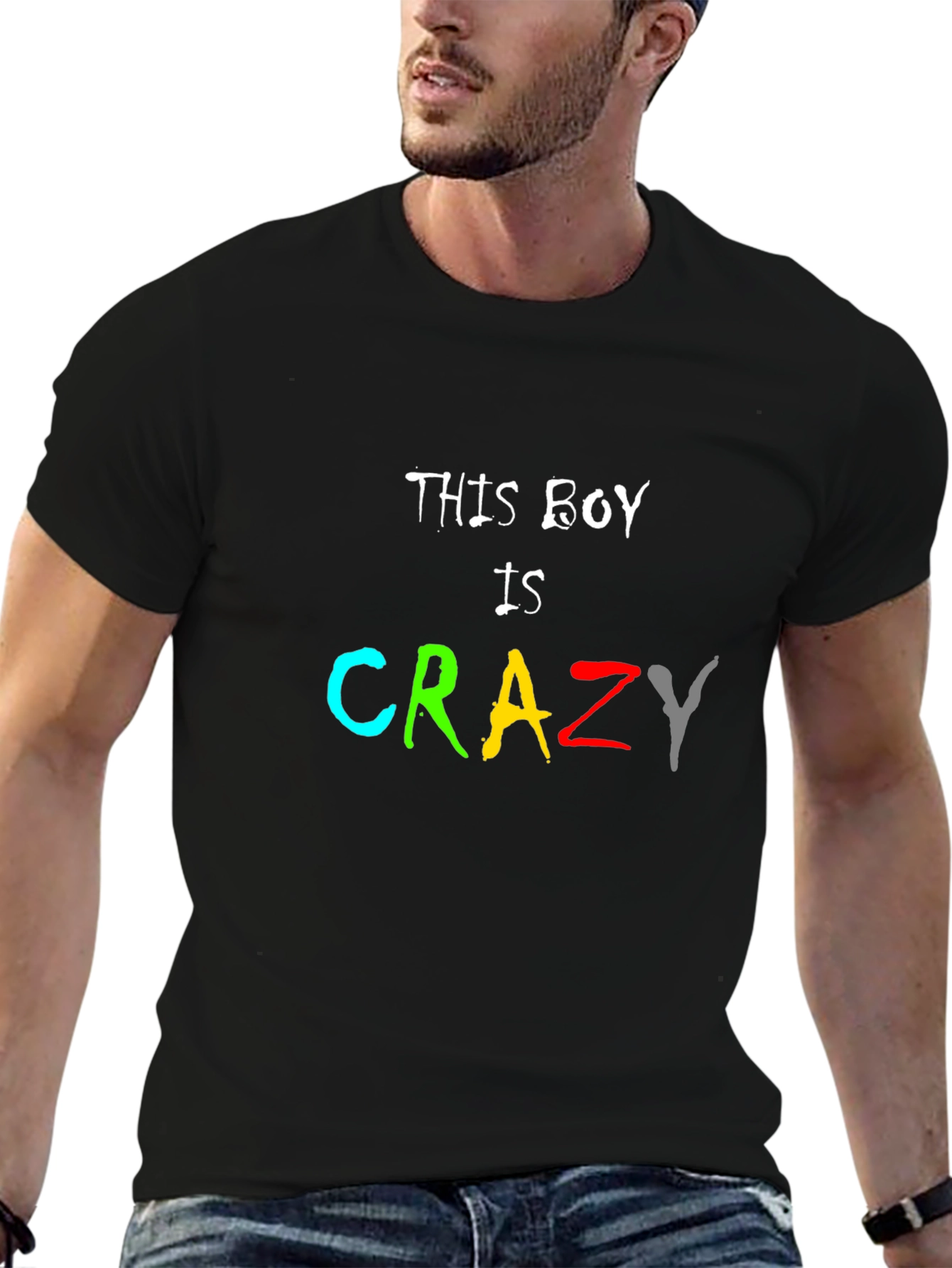 This Boy Is Crazy T-Shirt - Fun Novelty Tee