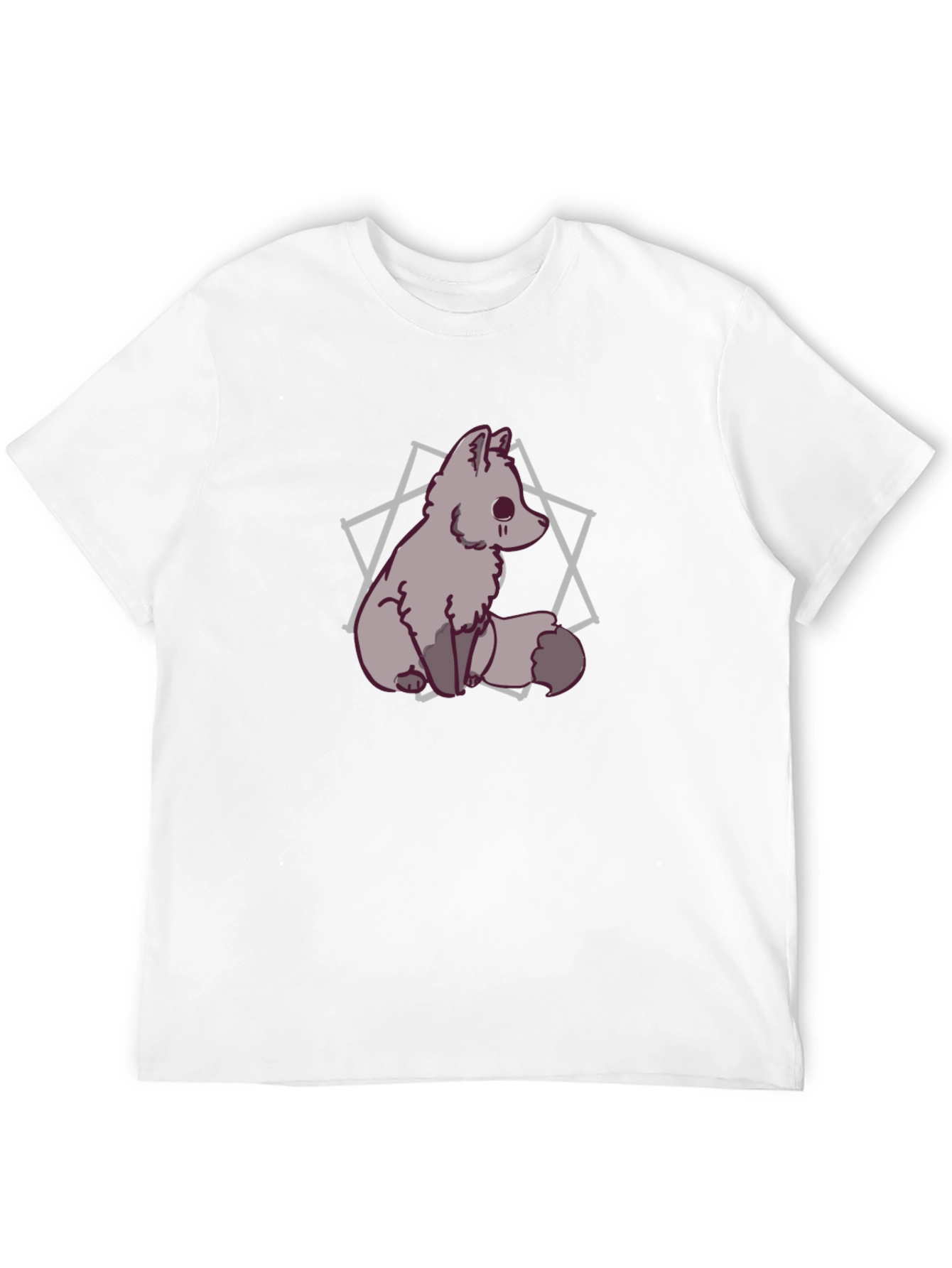 Cute Fox Graphic T-Shirt - Mens Black Tee