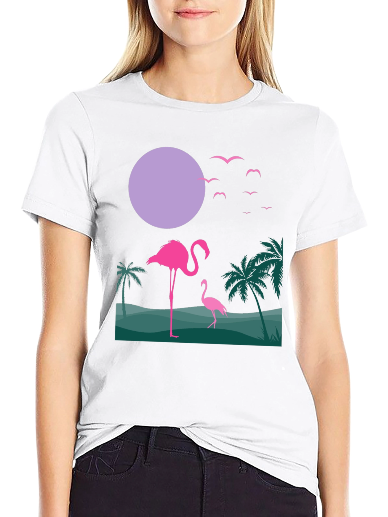 Tropical Flamingo Graphic Tee