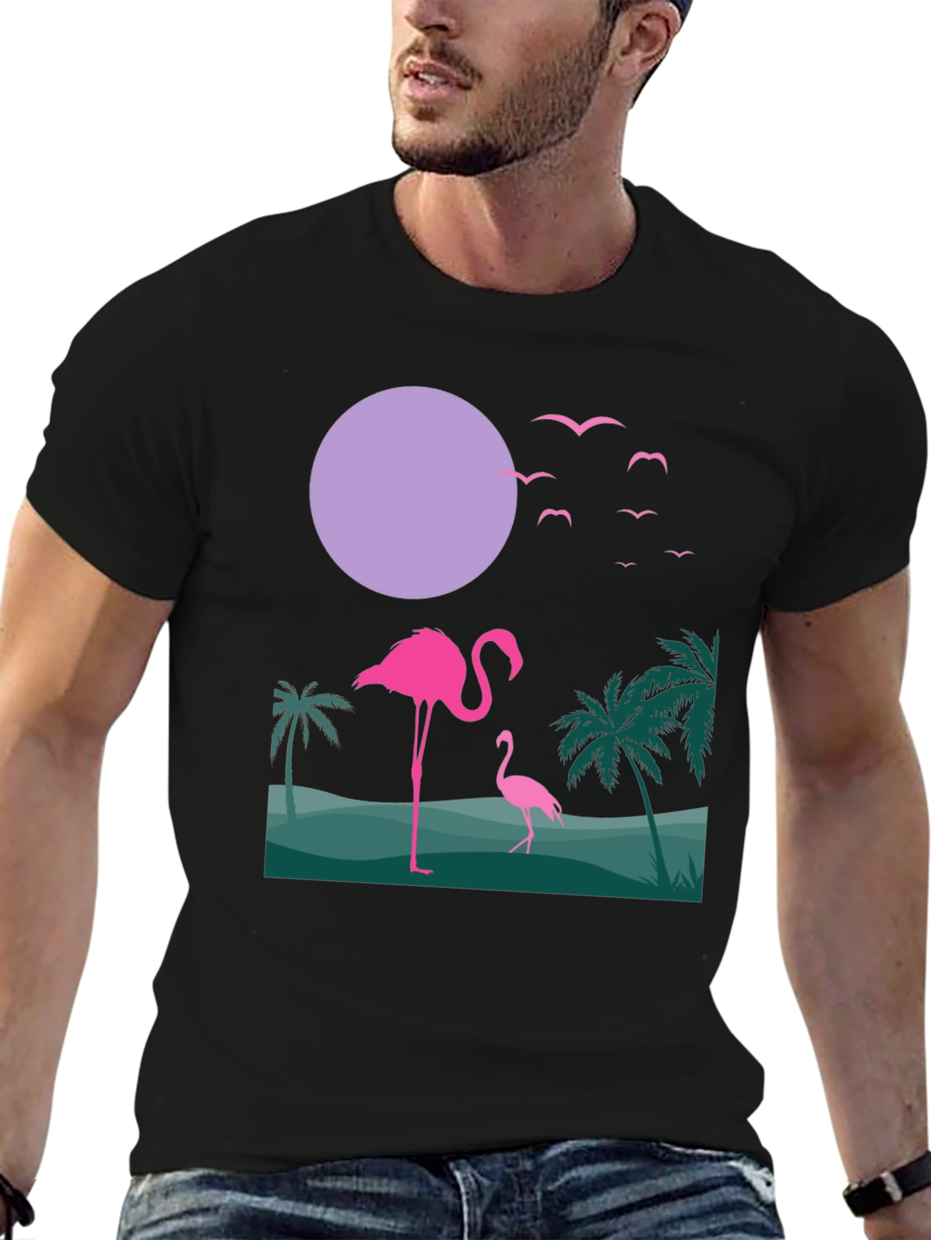 Tropical Flamingo Graphic Tee