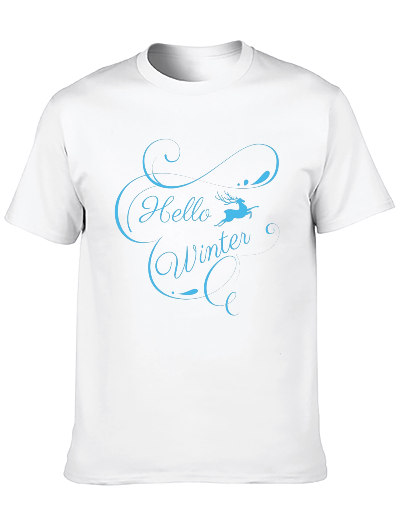 Hello Winter Graphic T-Shirt - Soft Black Tee