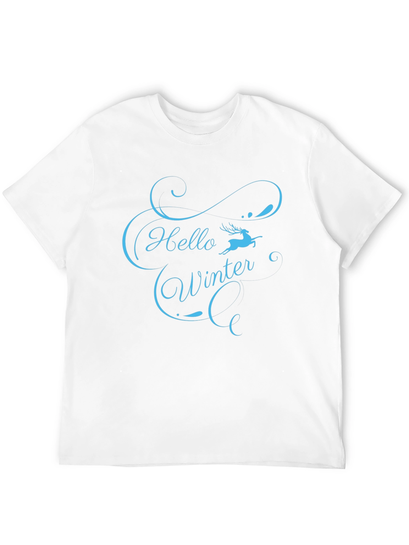 Hello Winter Graphic T-Shirt - Soft Black Tee
