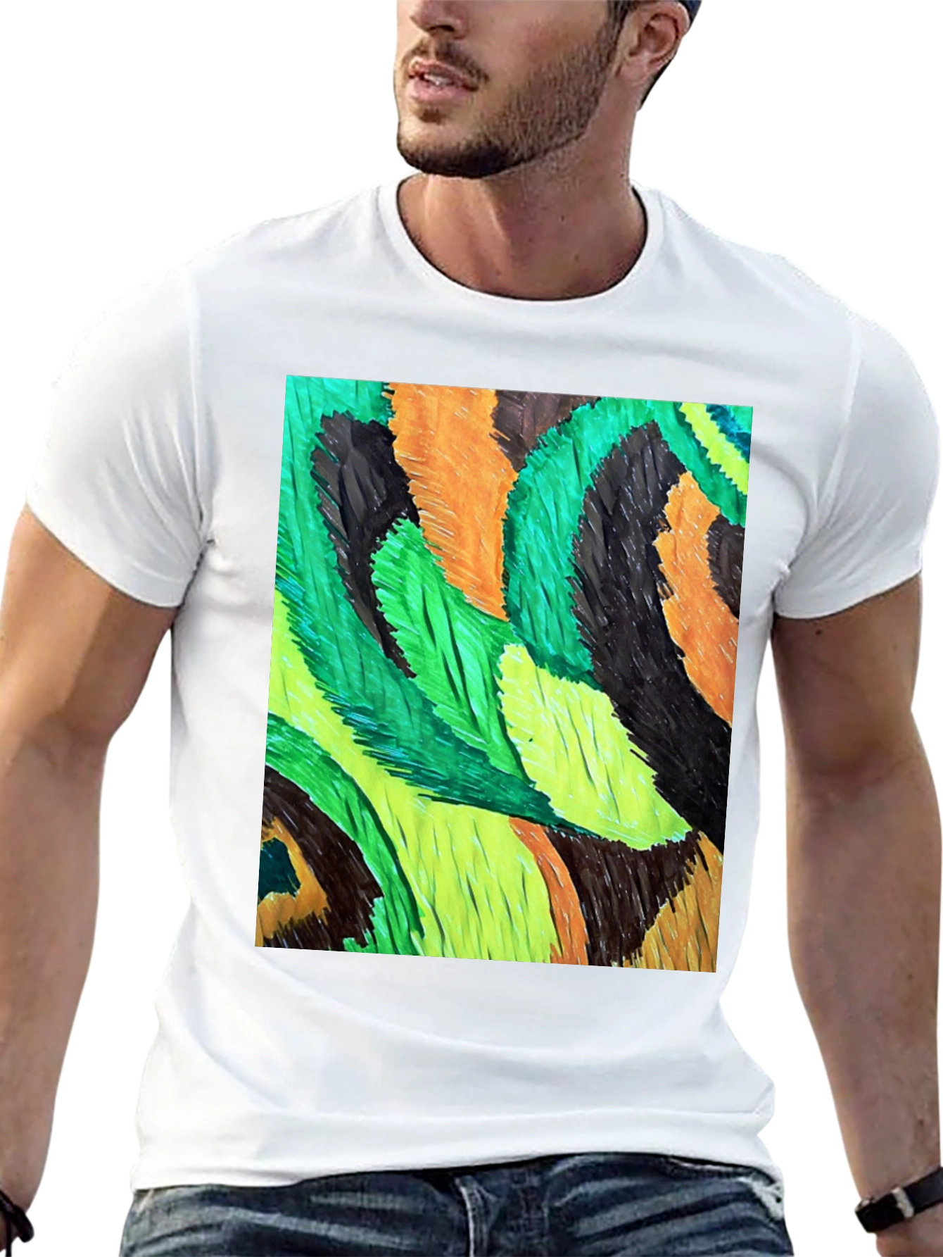 Abstract Swirl Tee - Unique Graphic Print Shirt