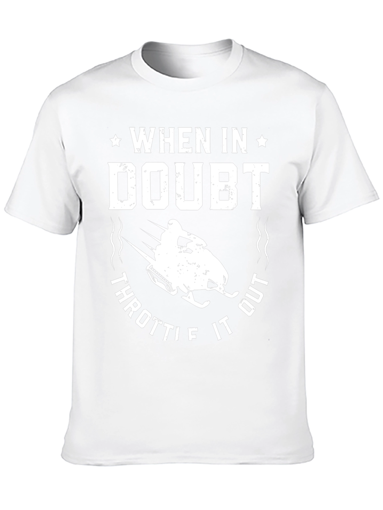 When in Doubt Throttle It Out Black T-Shirt