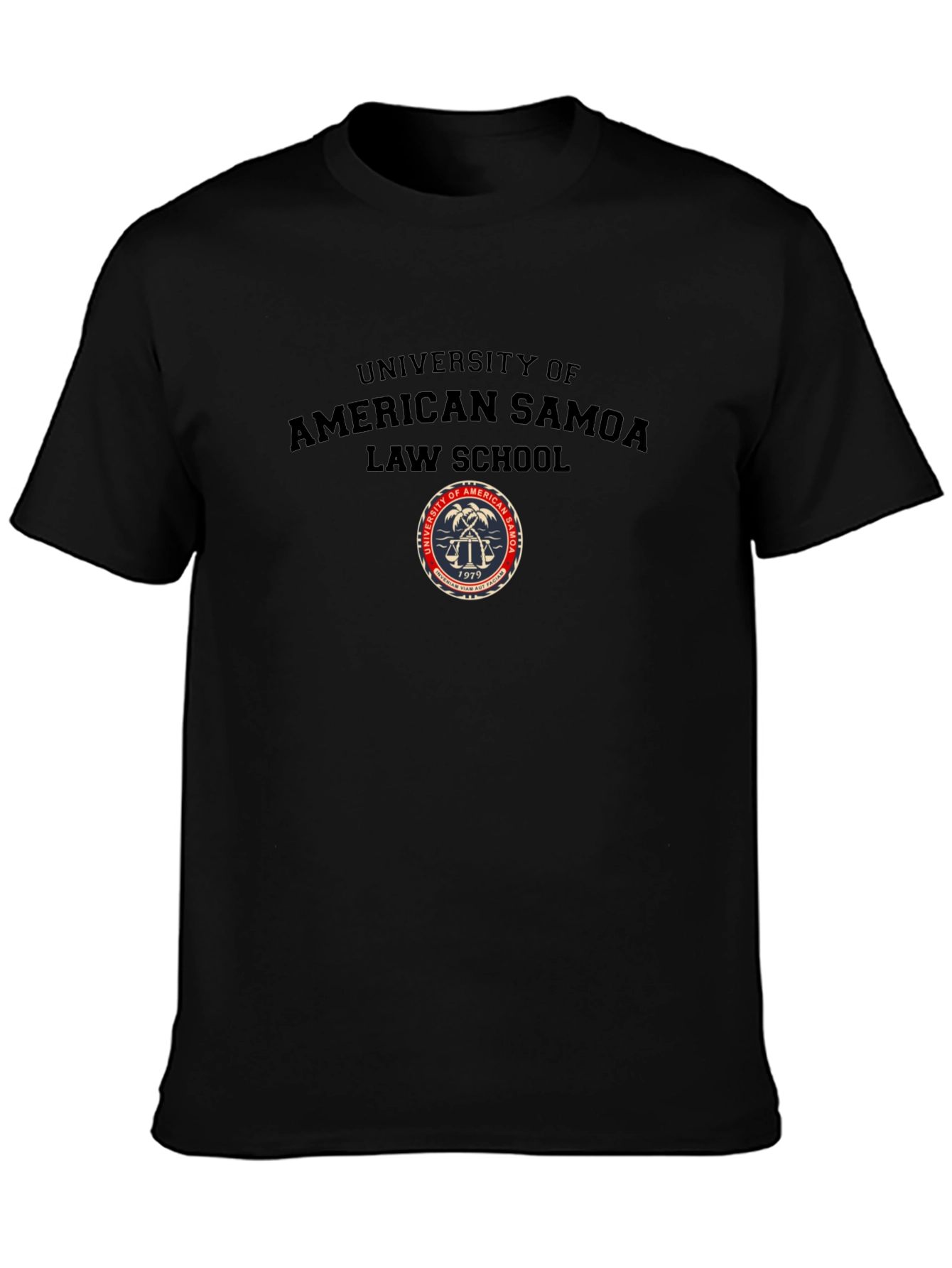 American Samoa Law School T-Shirt - Black
