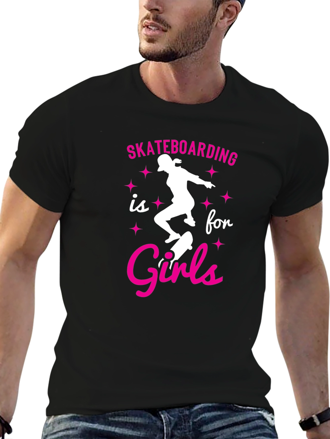 Skateboarding is for Girls Graphic Tee