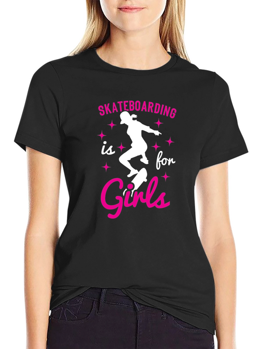 Skateboarding is for Girls Graphic Tee
