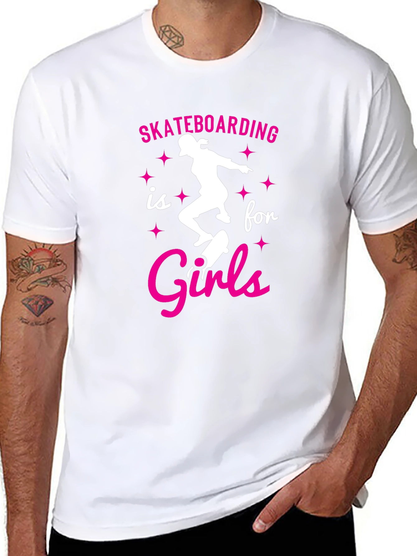 Skateboarding is for Girls Graphic Tee