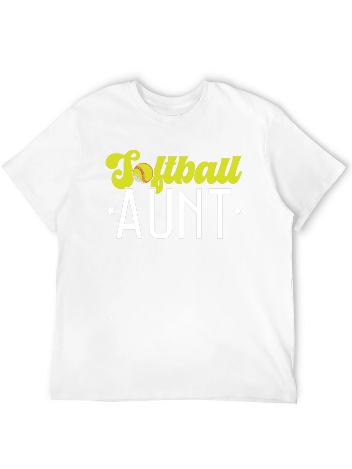 Softball Aunt T-Shirt - Black Cotton Tee