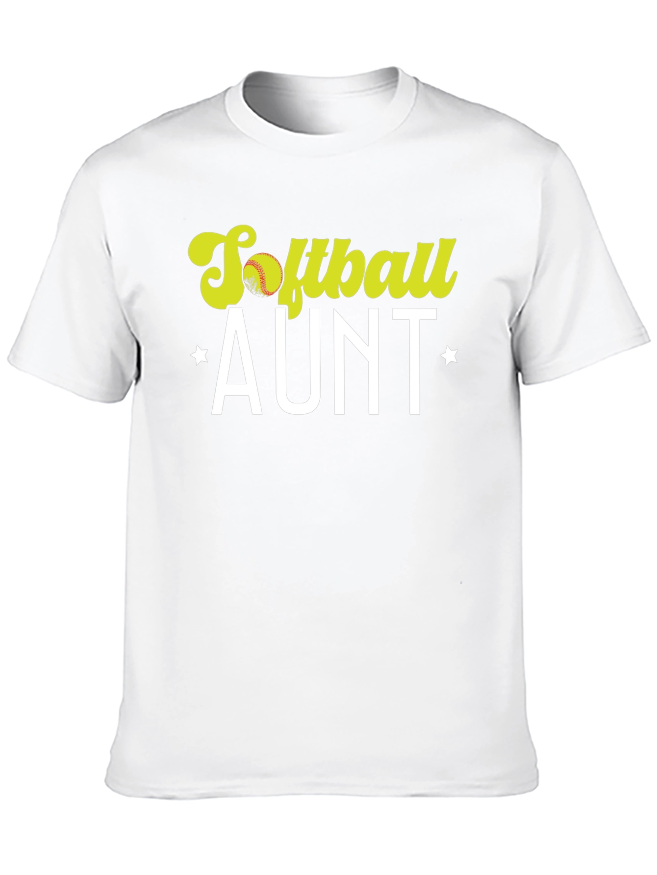 Softball Aunt T-Shirt - Black Cotton Tee