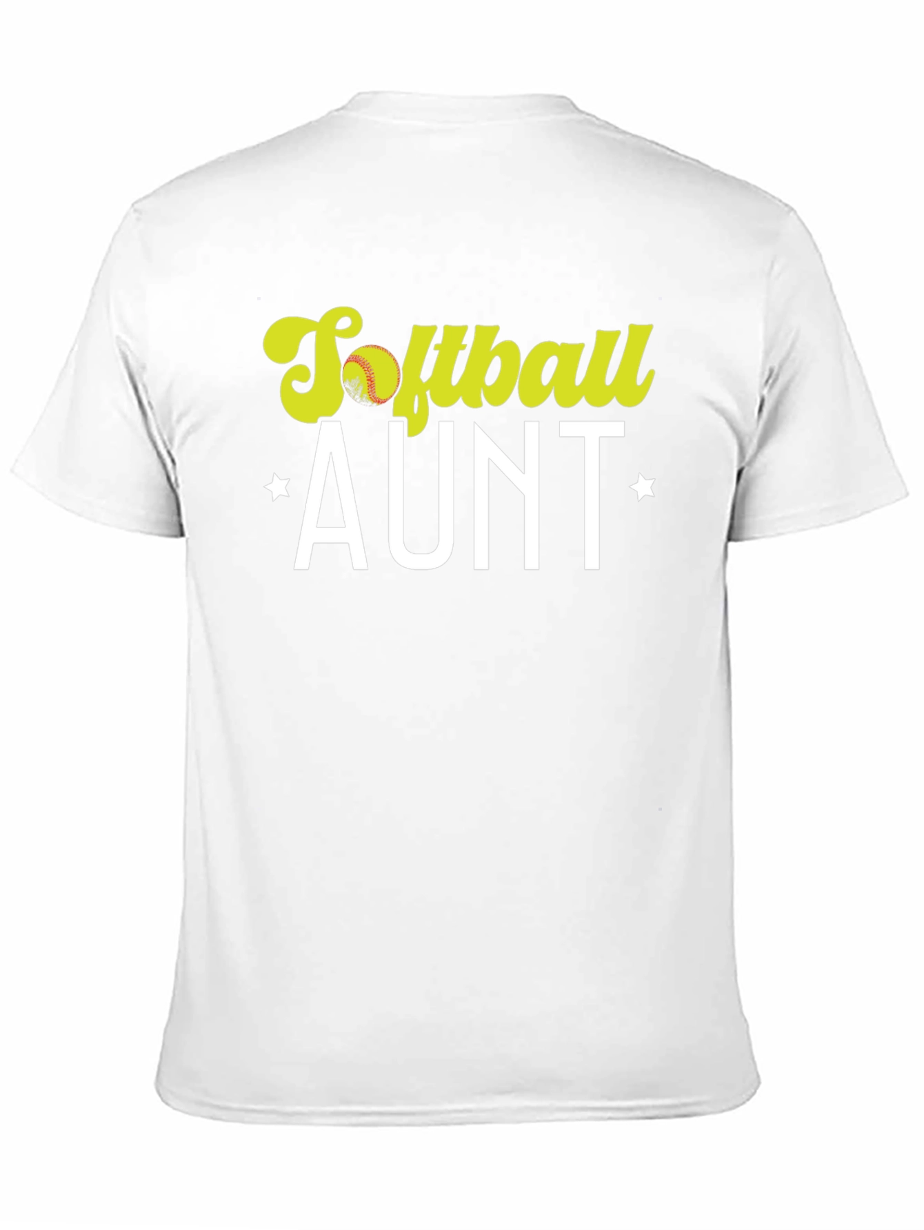 Softball Aunt T-Shirt - Black Cotton Tee
